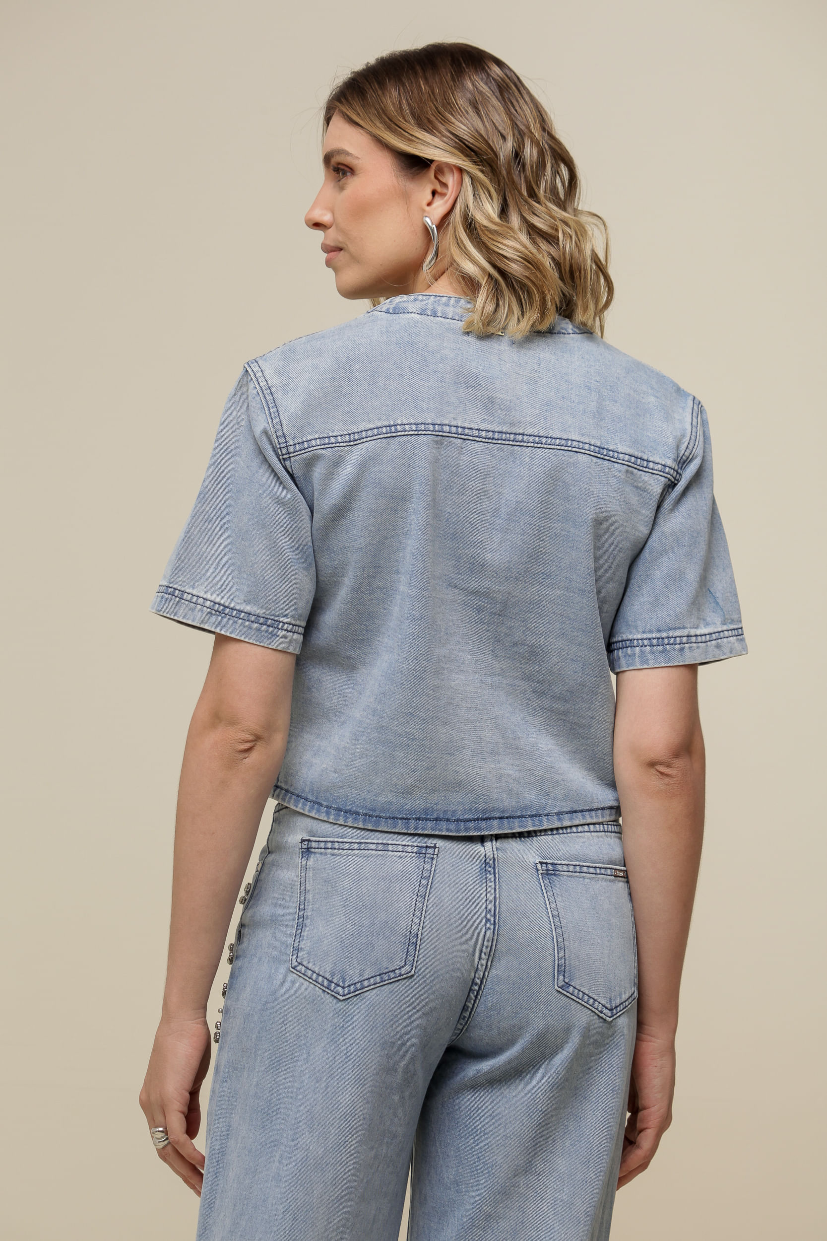 9036259 - Blusa Jeans Bordada JEANS