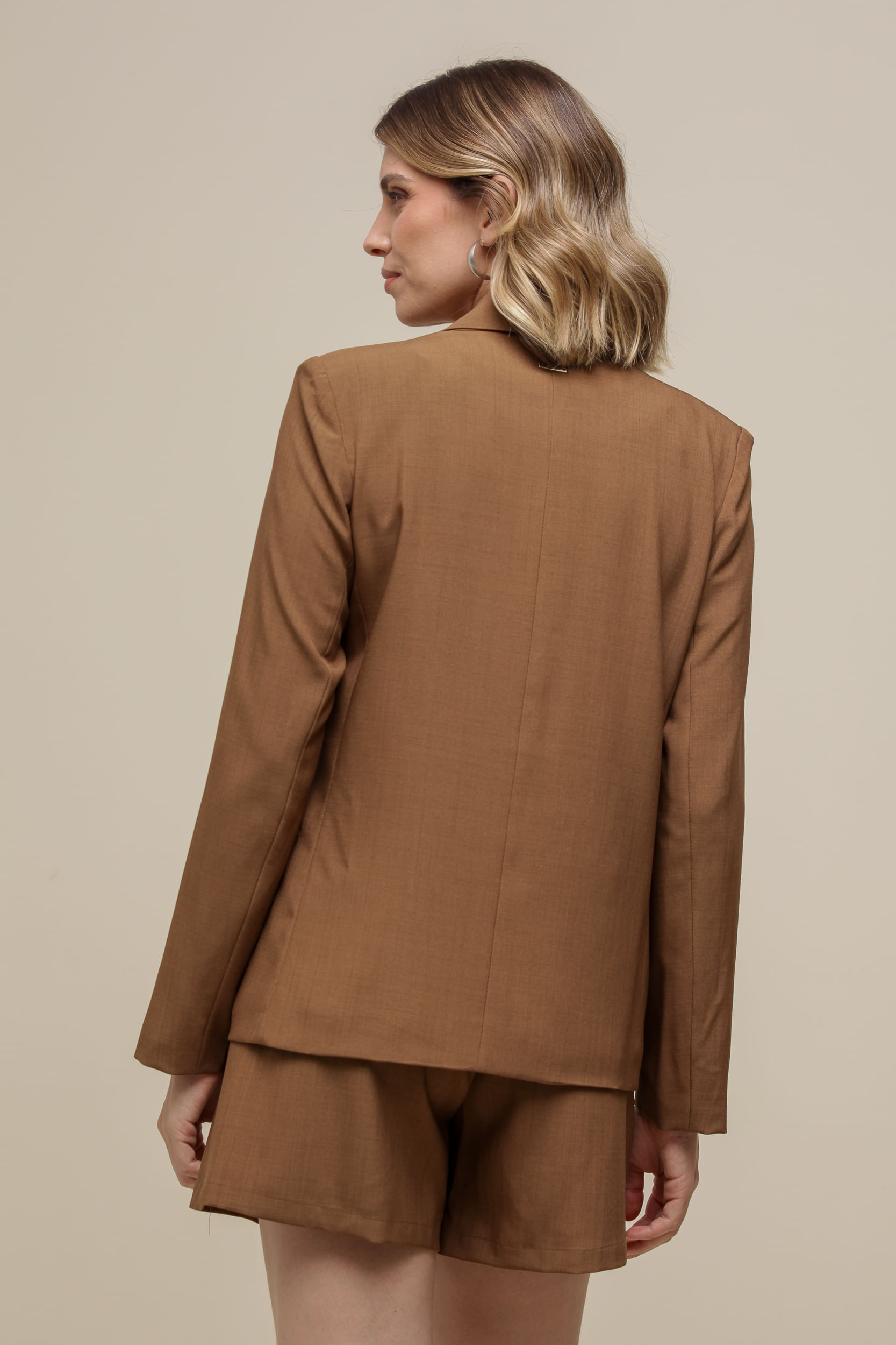 9036461 - Blazer Alfaiataria Alongado MARROM 9036461 - Blazer Alfaiataria Alongado MARROM