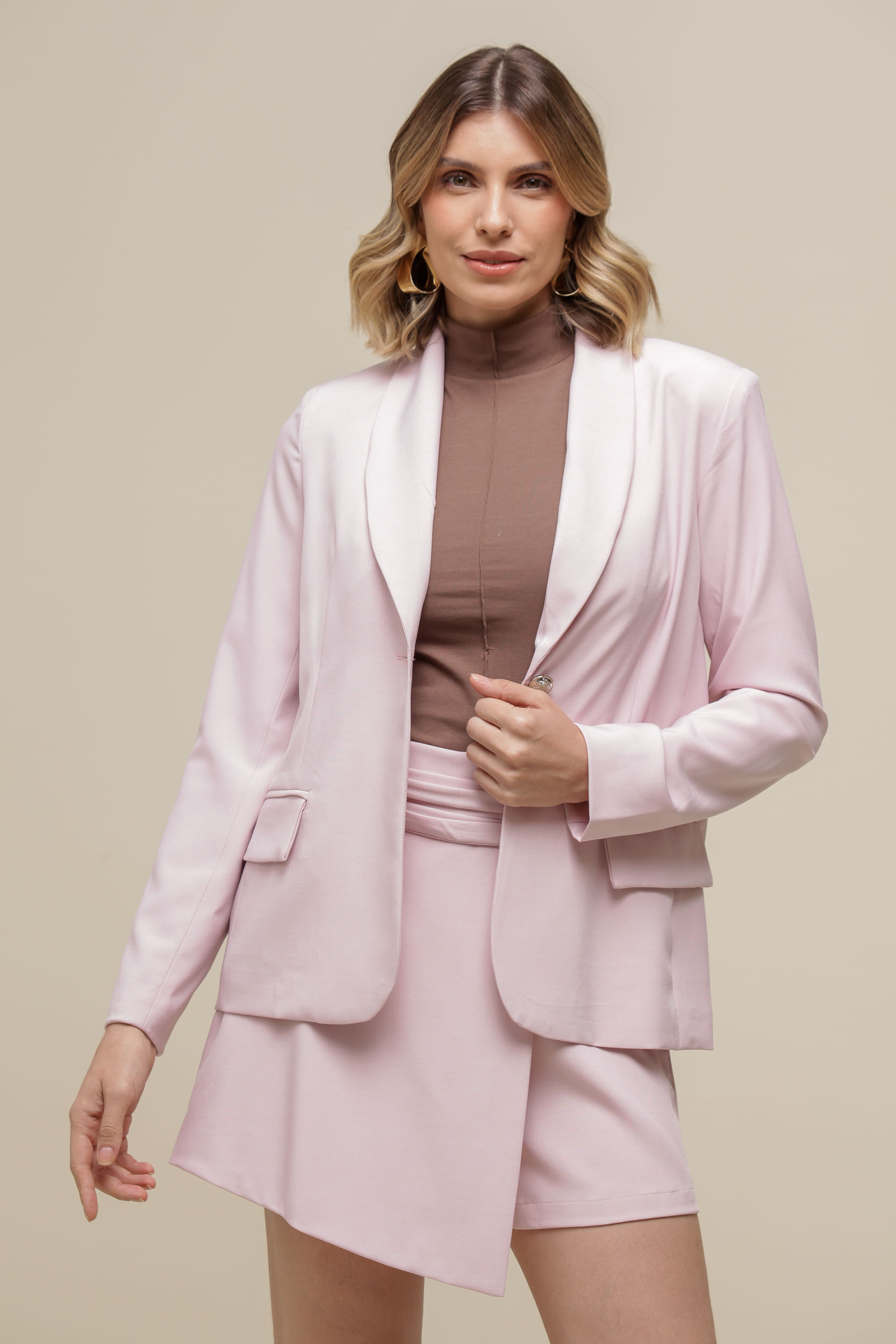 9036461 - Blazer Alfaiataria Alongado  ROSÊ