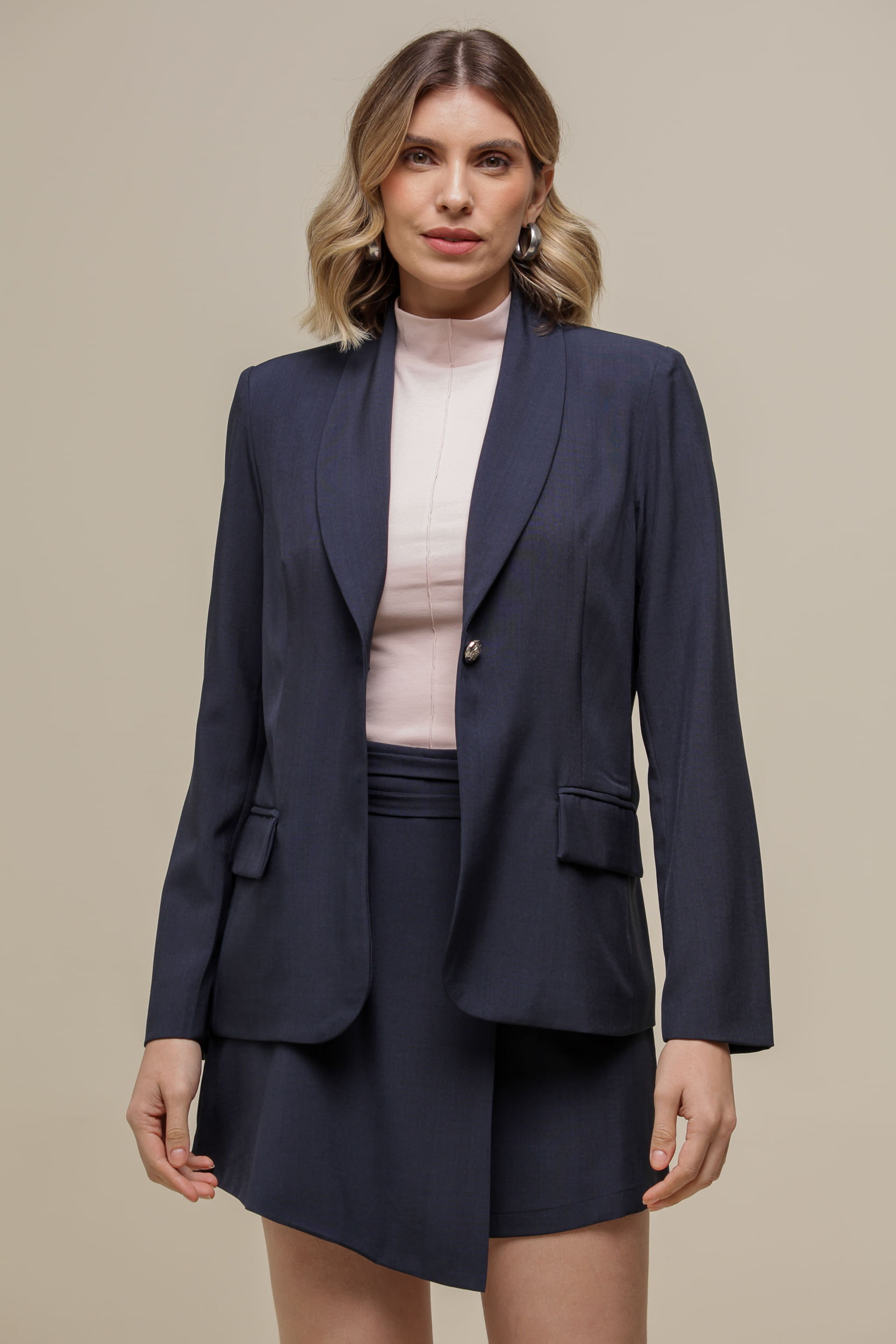 9036461 - Blazer Alfaiataria Alongado  MARINHO 