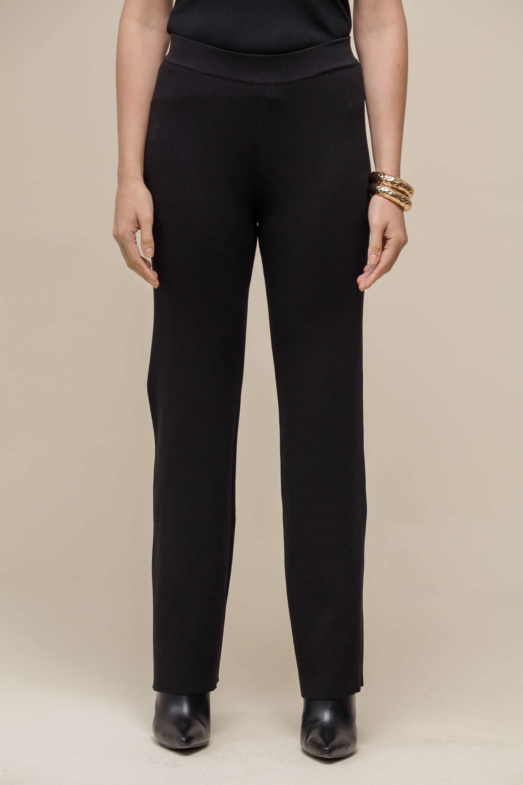 9036537 - Calça Tricô Reta PRETO 9036537 - Calça Tricô Reta PRETO