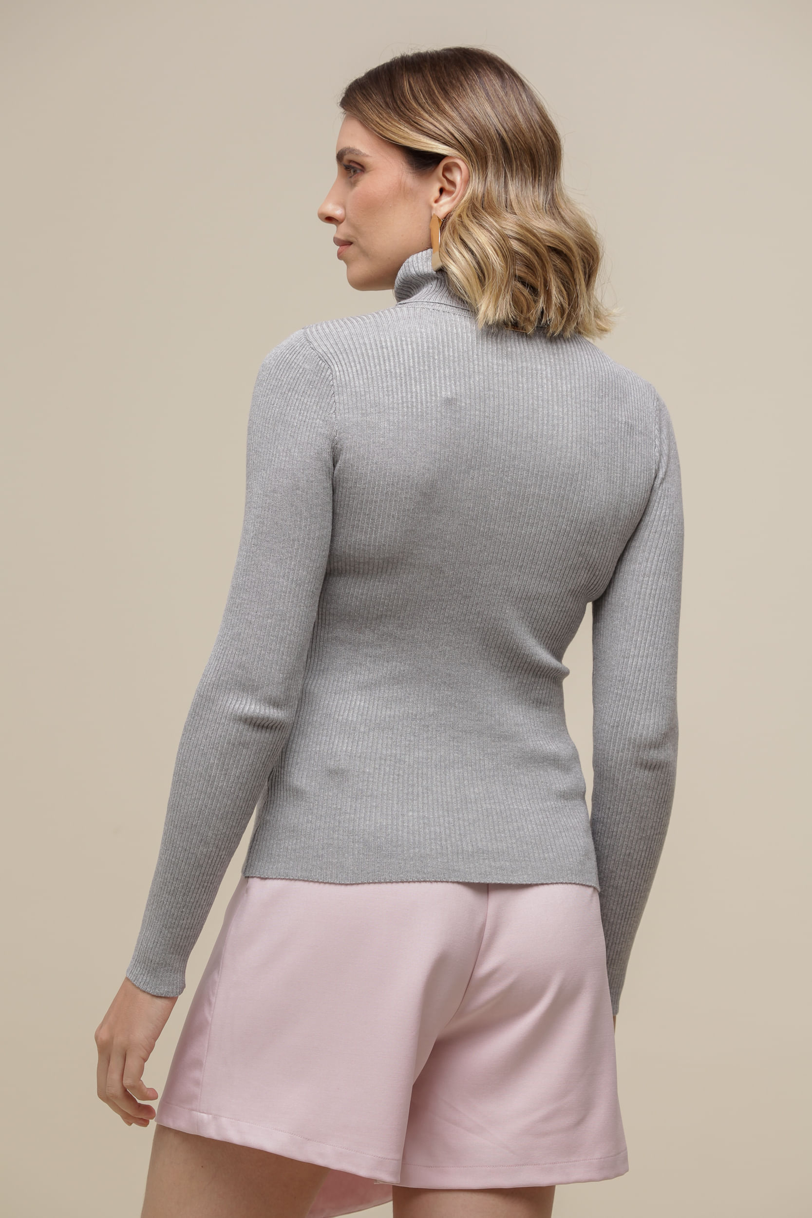 9036580 - Blusa Cacharrel Manga Longa CINZA 9036580 - Blusa Cacharrel Manga Longa CINZA