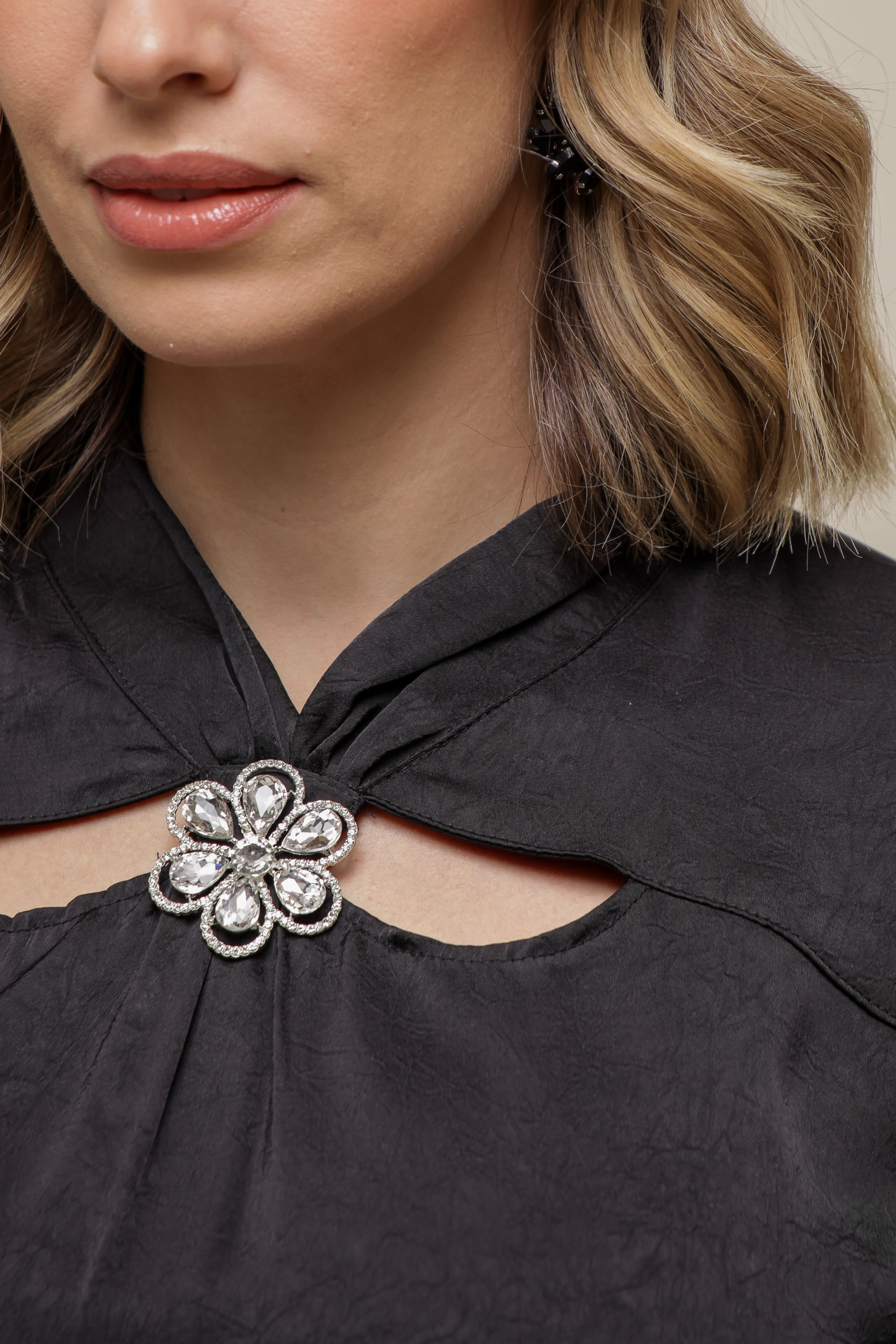9036604 - Blusa Manga Longa Detalhe PRETO 9036604 - Blusa Manga Longa Detalhe PRETO