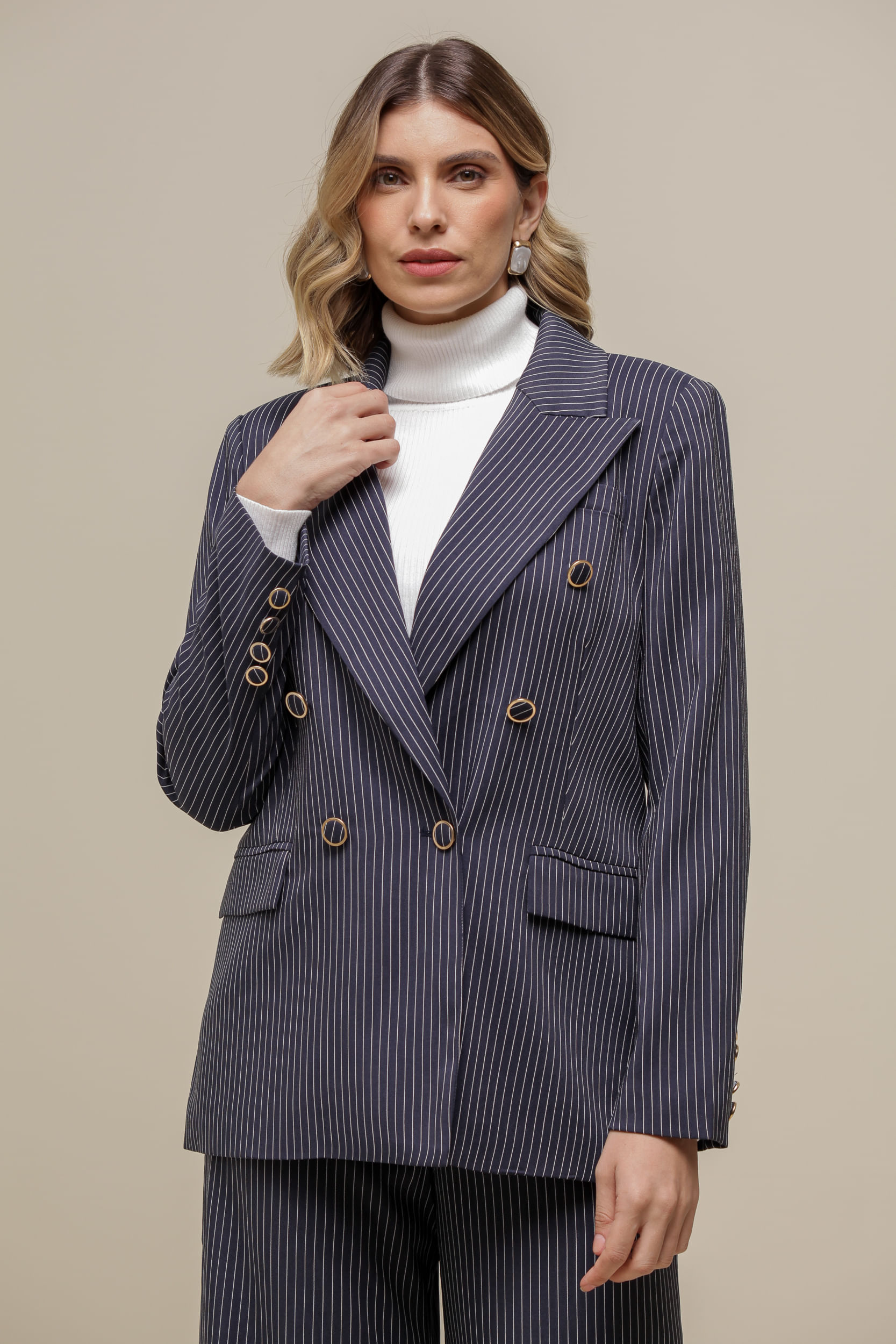 9036770 - Blazer Over Risca de Giz  MARINHO 
