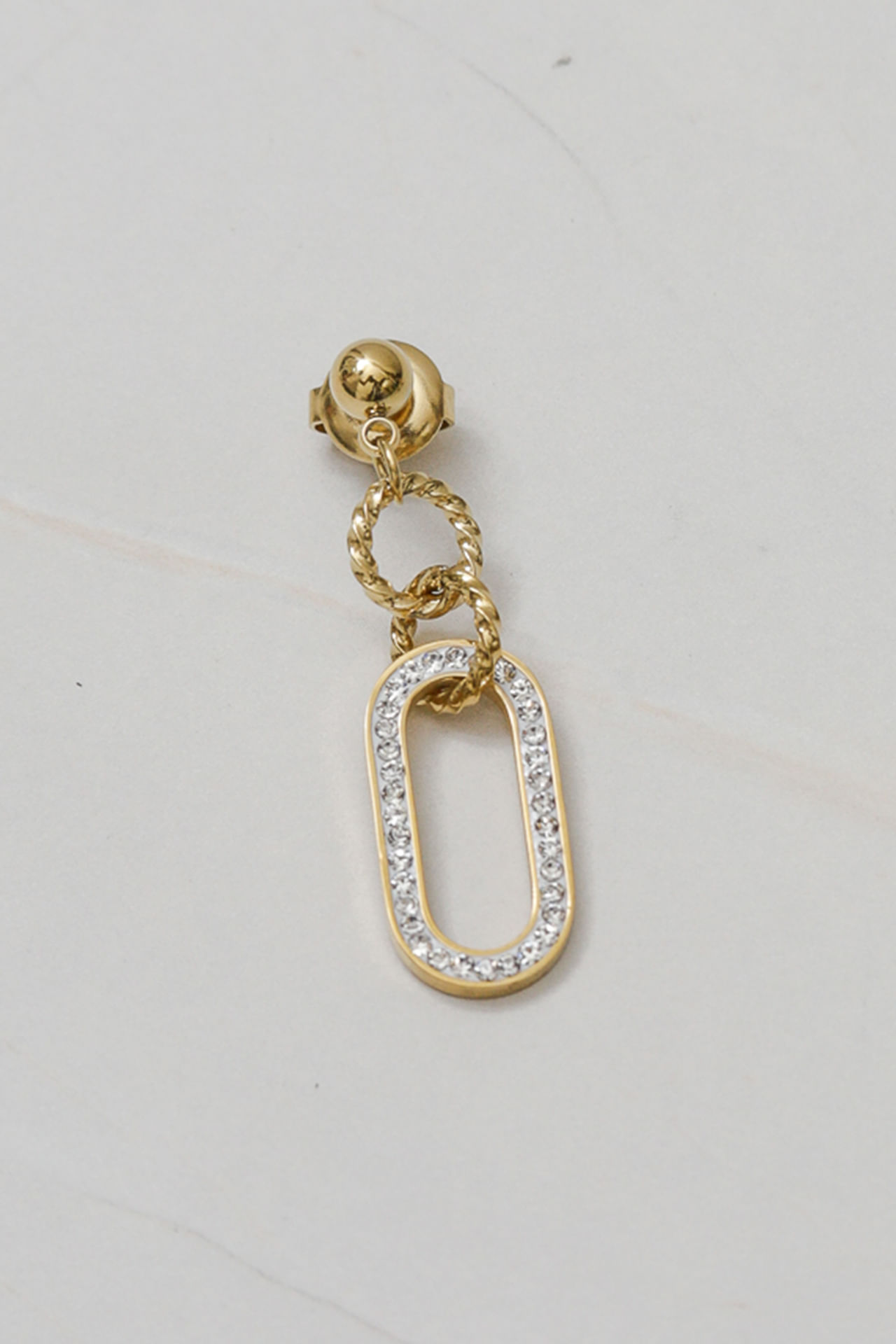 9036675 - Brinco Elos Strass DOURADO 9036675 - Brinco Elos Strass DOURADO
