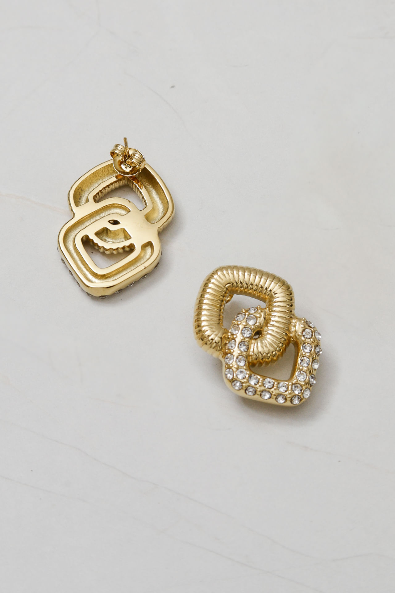9036684 - Brinco Duplo Elo Pedras DOURADO 9036684 - Brinco Duplo Elo Pedras DOURADO