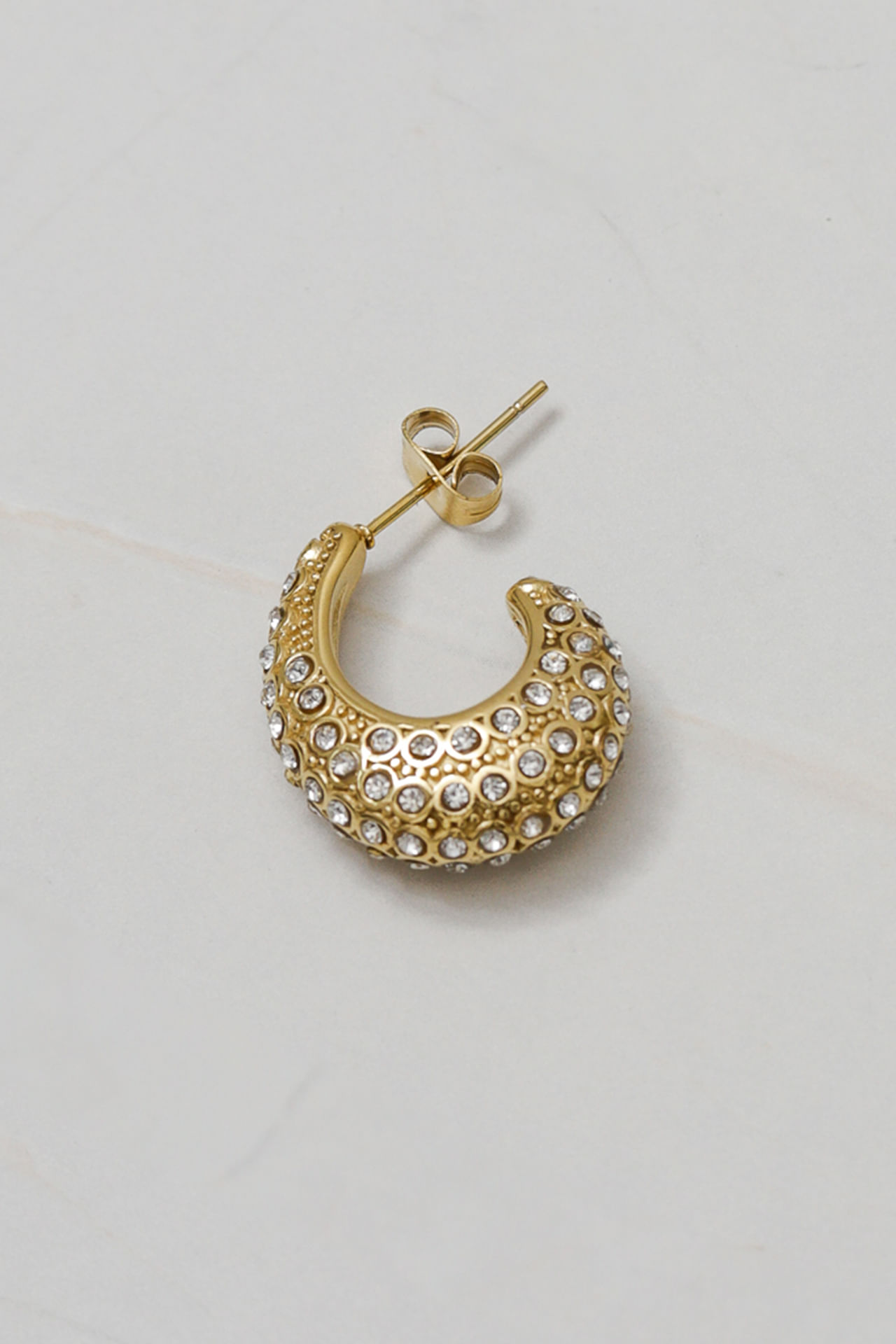 9036688 - Brinco Meia Argola Brilho DOURADO 9036688 - Brinco Meia Argola Brilho DOURADO
