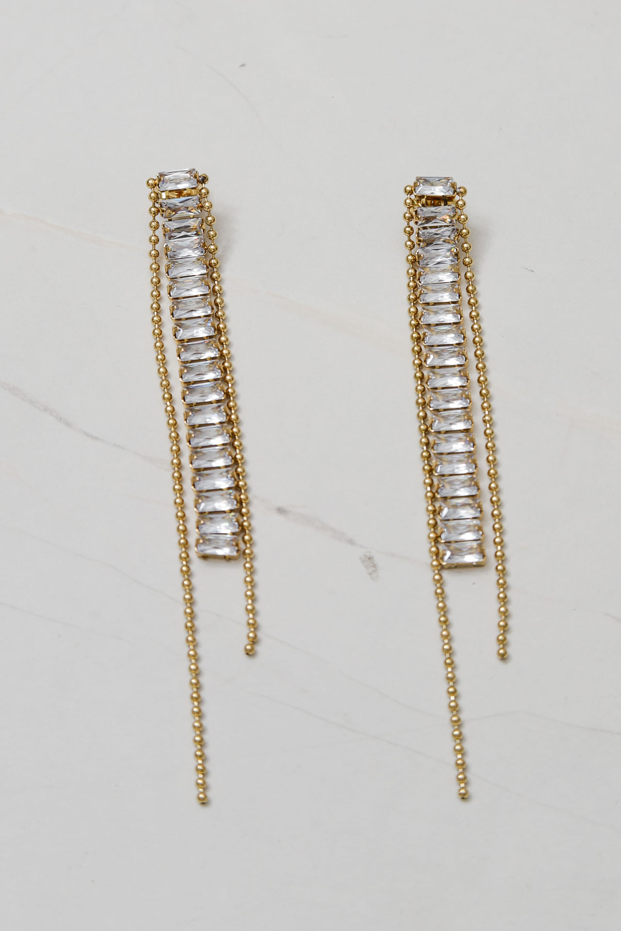 9036694 - Brinco Detalhe Pedras  DOURADO