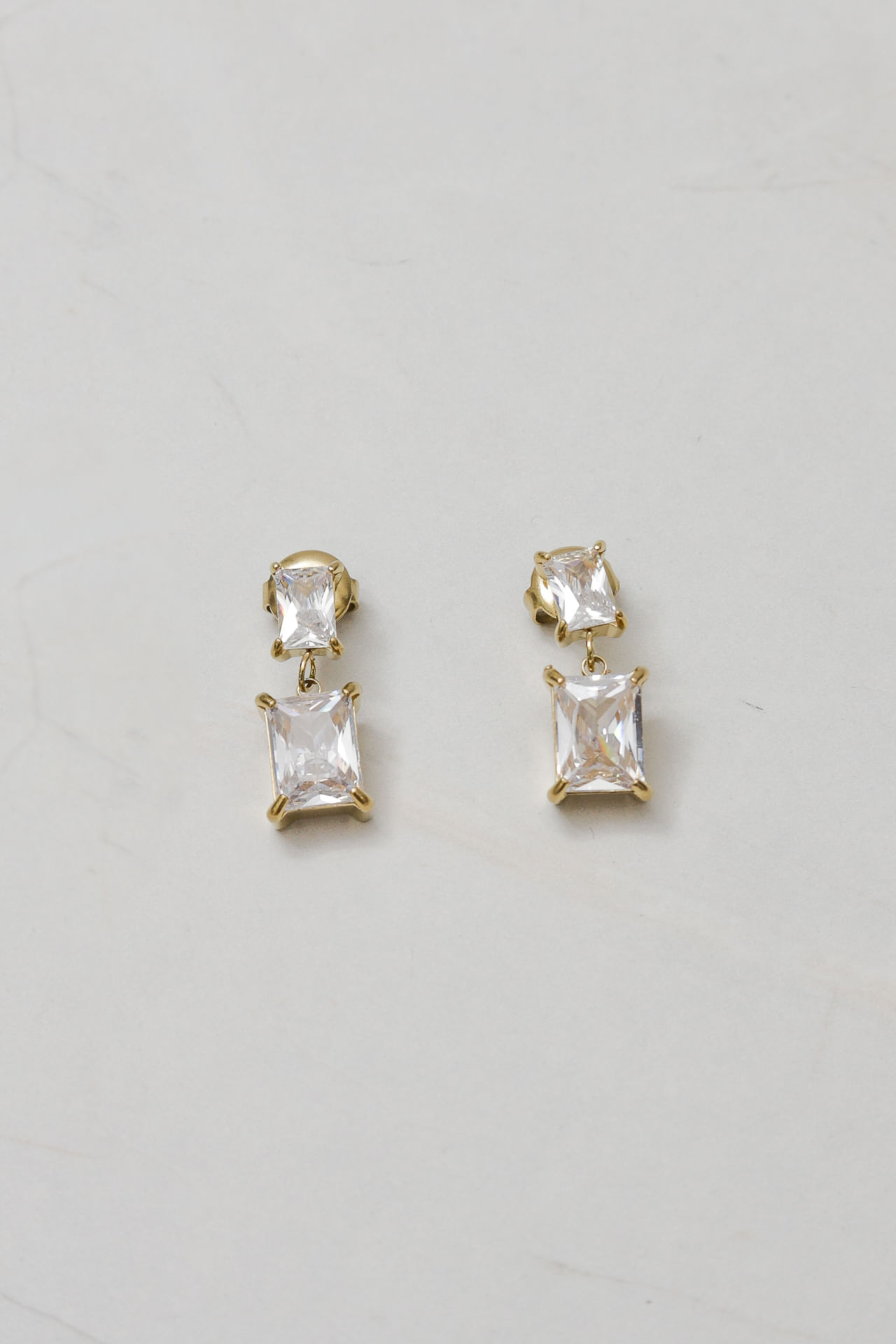9036696 - Brinco Duplo Brilho  DOURADO