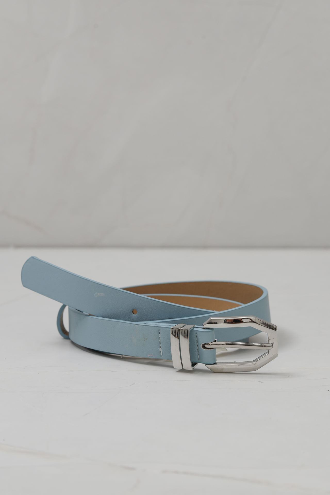 Cinto Fino Fivela Triangular  AZUL