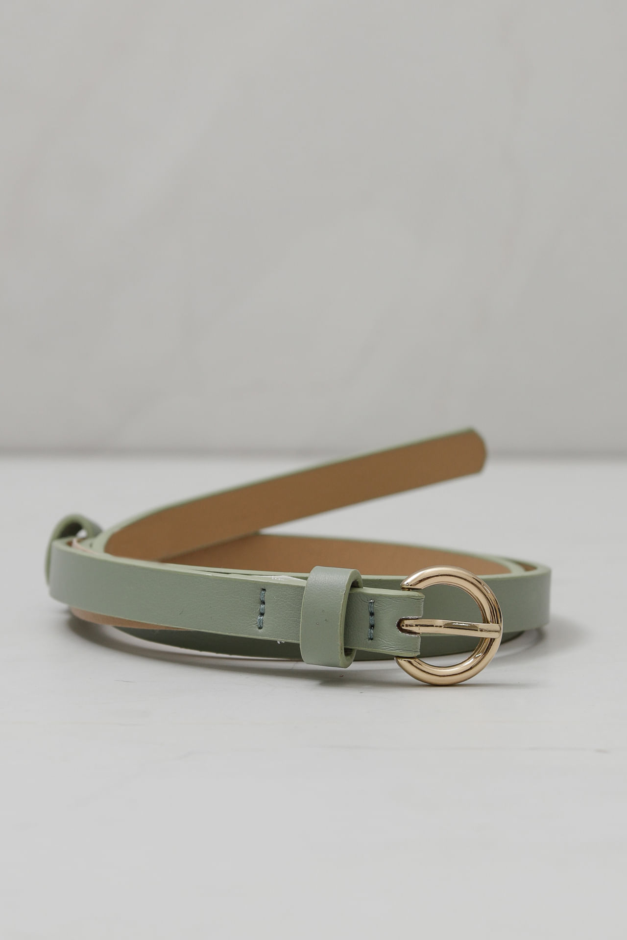 Cinto Fivela Redonda Liso  VERDE 