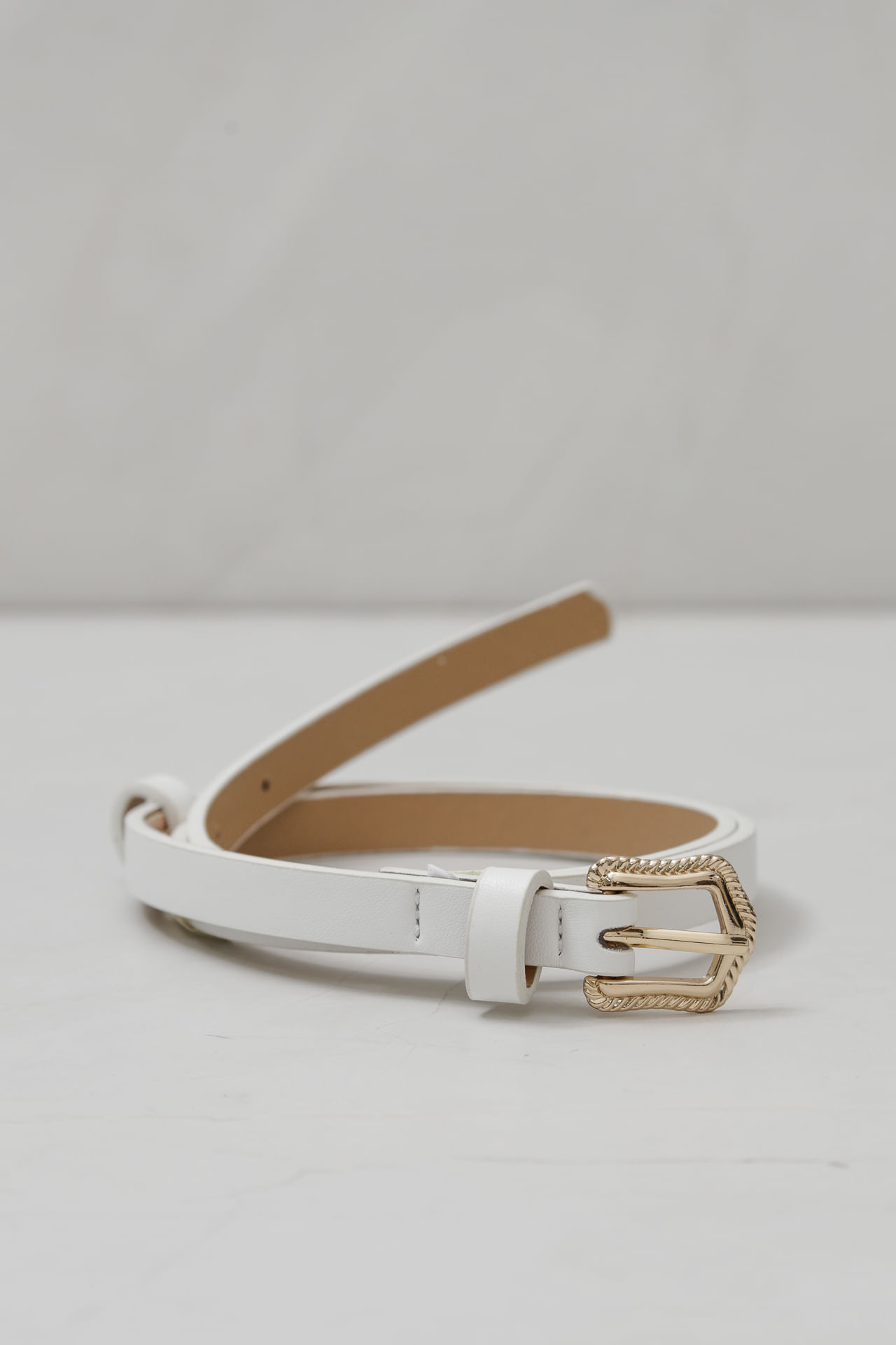 Cinto Fivela Pentagonal Detalhada  OFF-WHITE