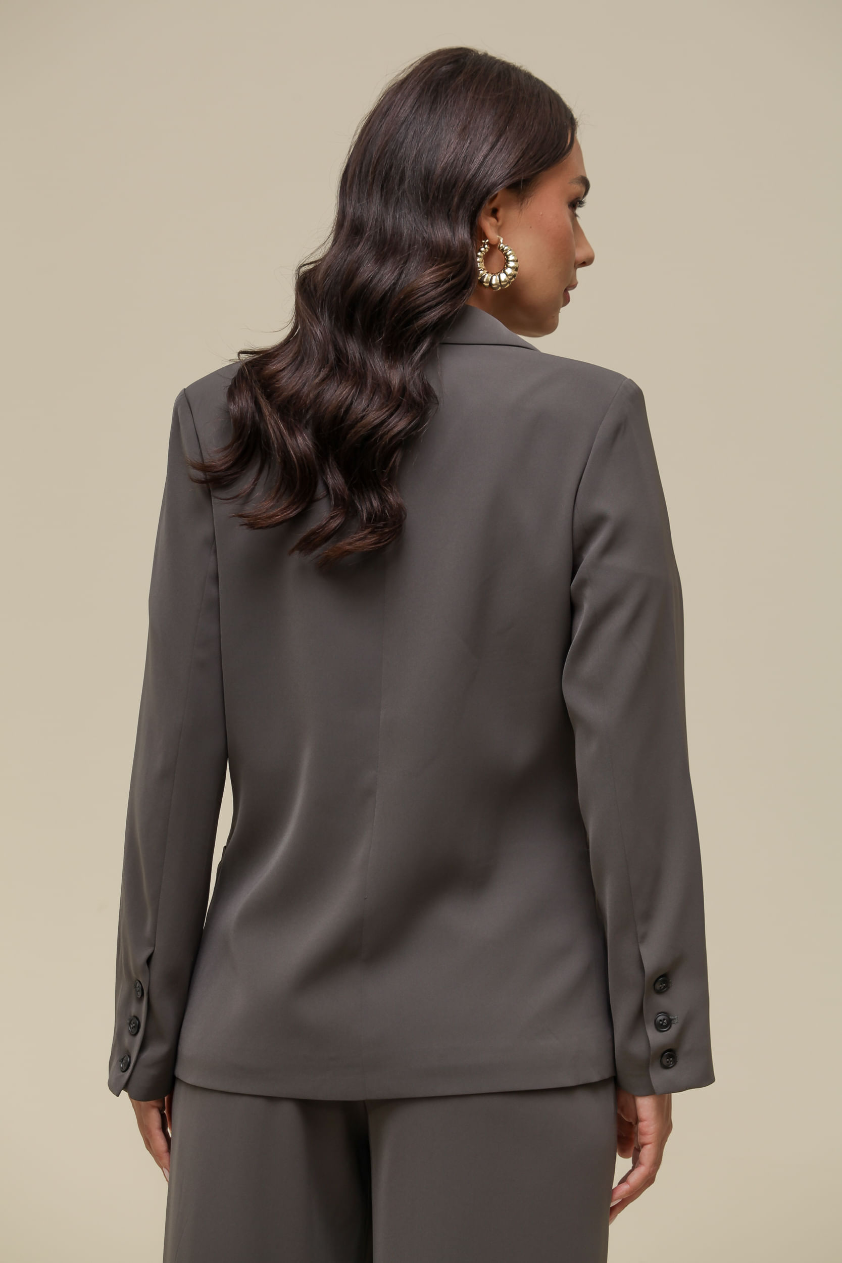 9036380 - Blazer Alfaiataria Alongado CINZA 9036380 - Blazer Alfaiataria Alongado CINZA