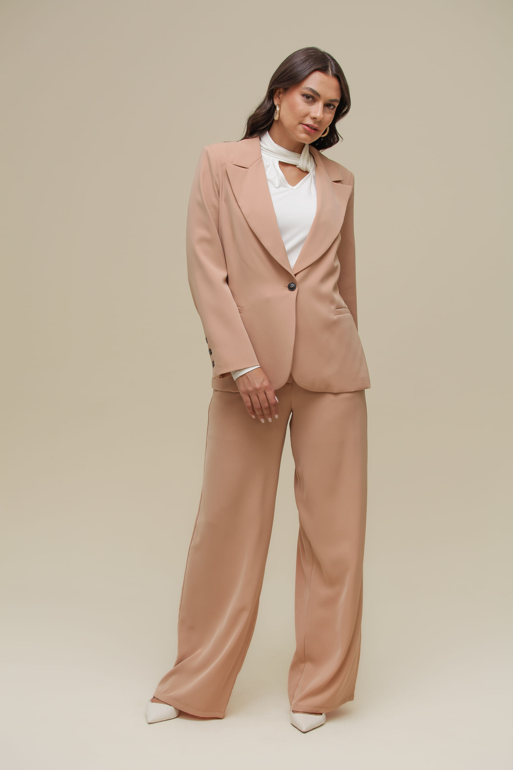 9036380 - Blazer Alfaiataria Alongado CARAMELO 9036380 - Blazer Alfaiataria Alongado CARAMELO