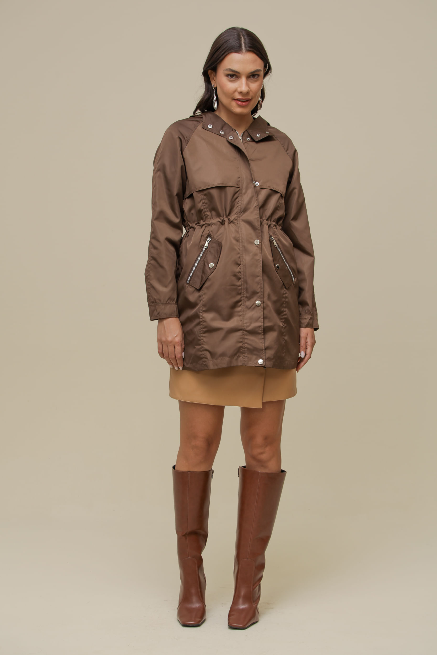 9034969 - Capa de Chuva Alongado MARROM