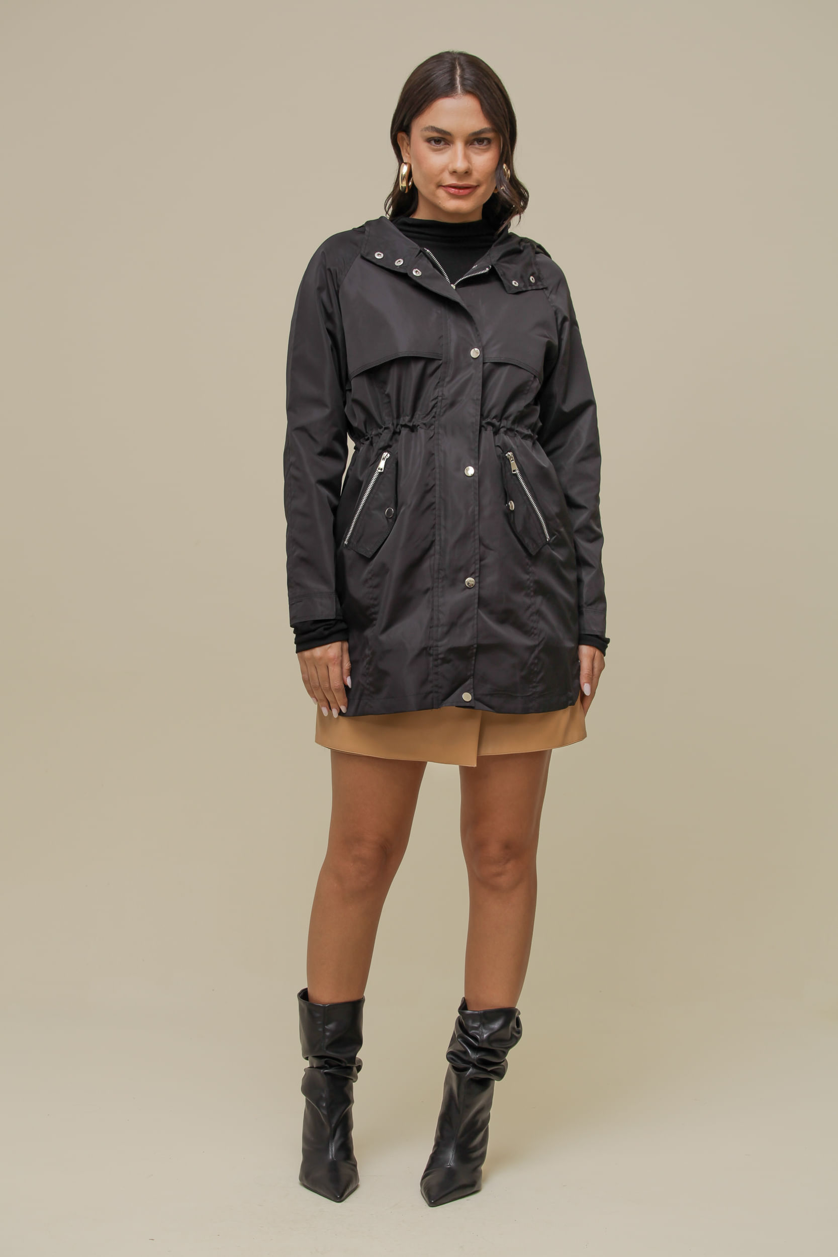 9034969 - Capa de Chuva Alongado PRETO