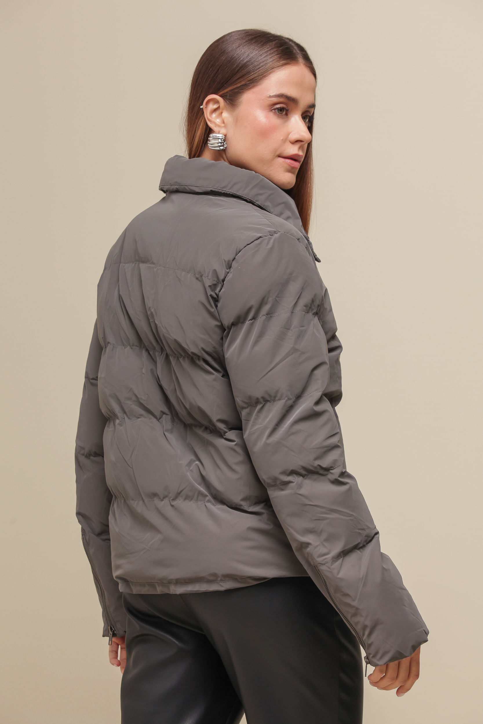 Jaqueta Puffer Cool Matte CINZA Jaqueta Puffer Cool Matte CINZA