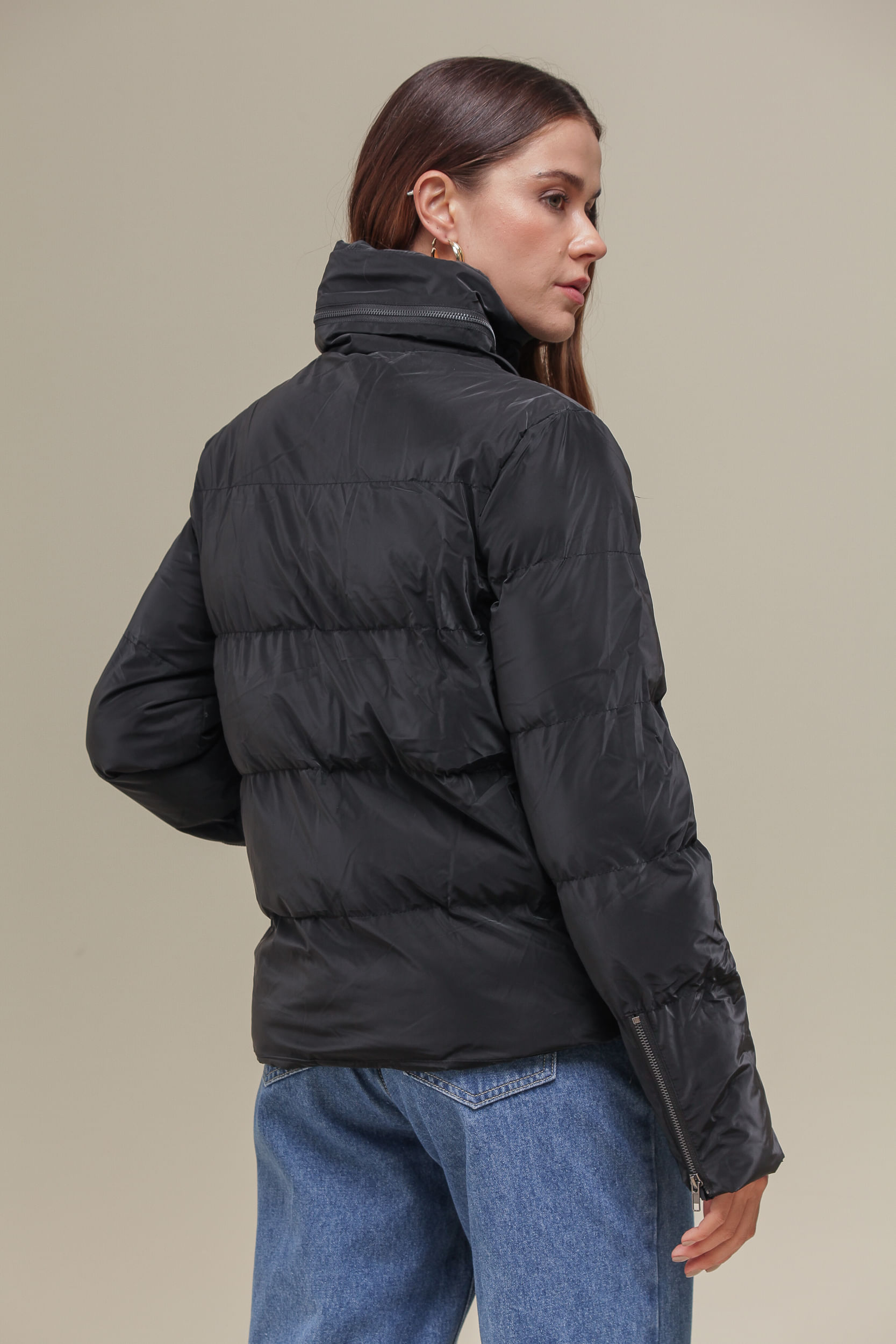 Jaqueta Puffer Cool Matte PRETO Jaqueta Puffer Cool Matte PRETO