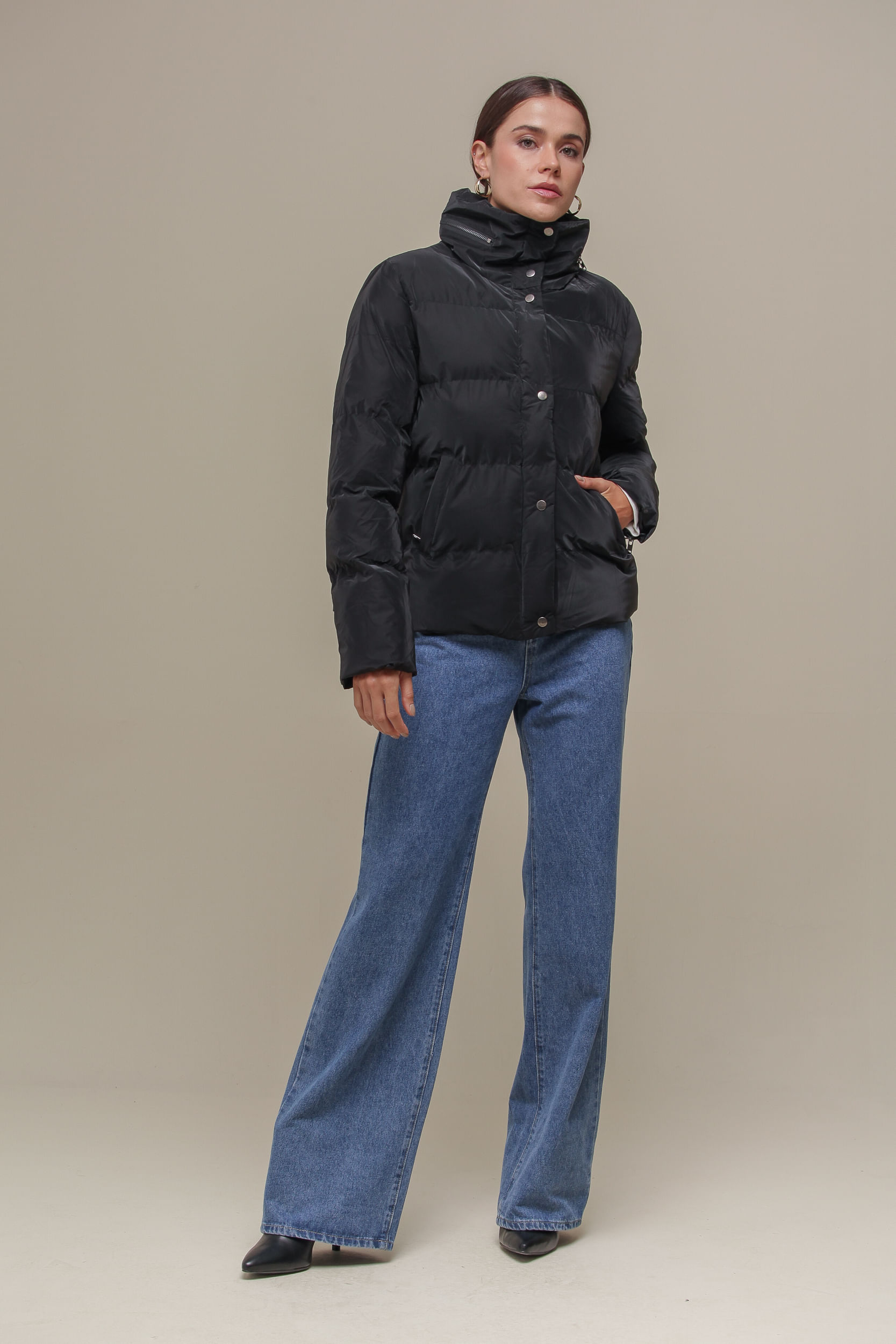 Jaqueta Puffer Cool Matte PRETO Jaqueta Puffer Cool Matte PRETO