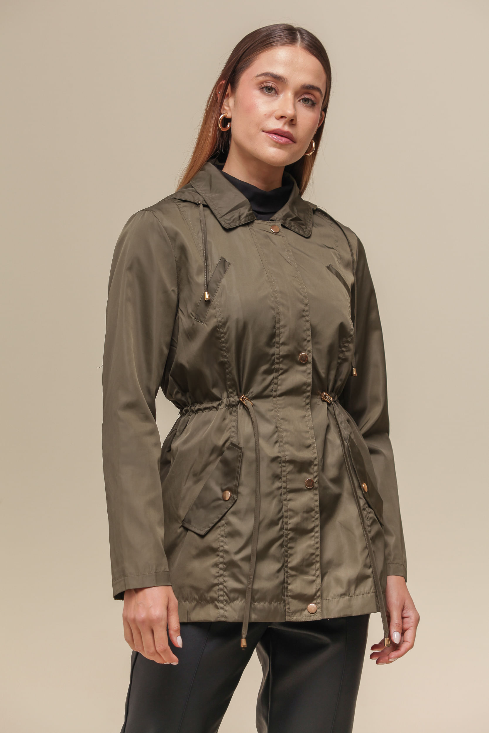 9034970 - Casaco Capa de Chuva VERDE MILITAR
