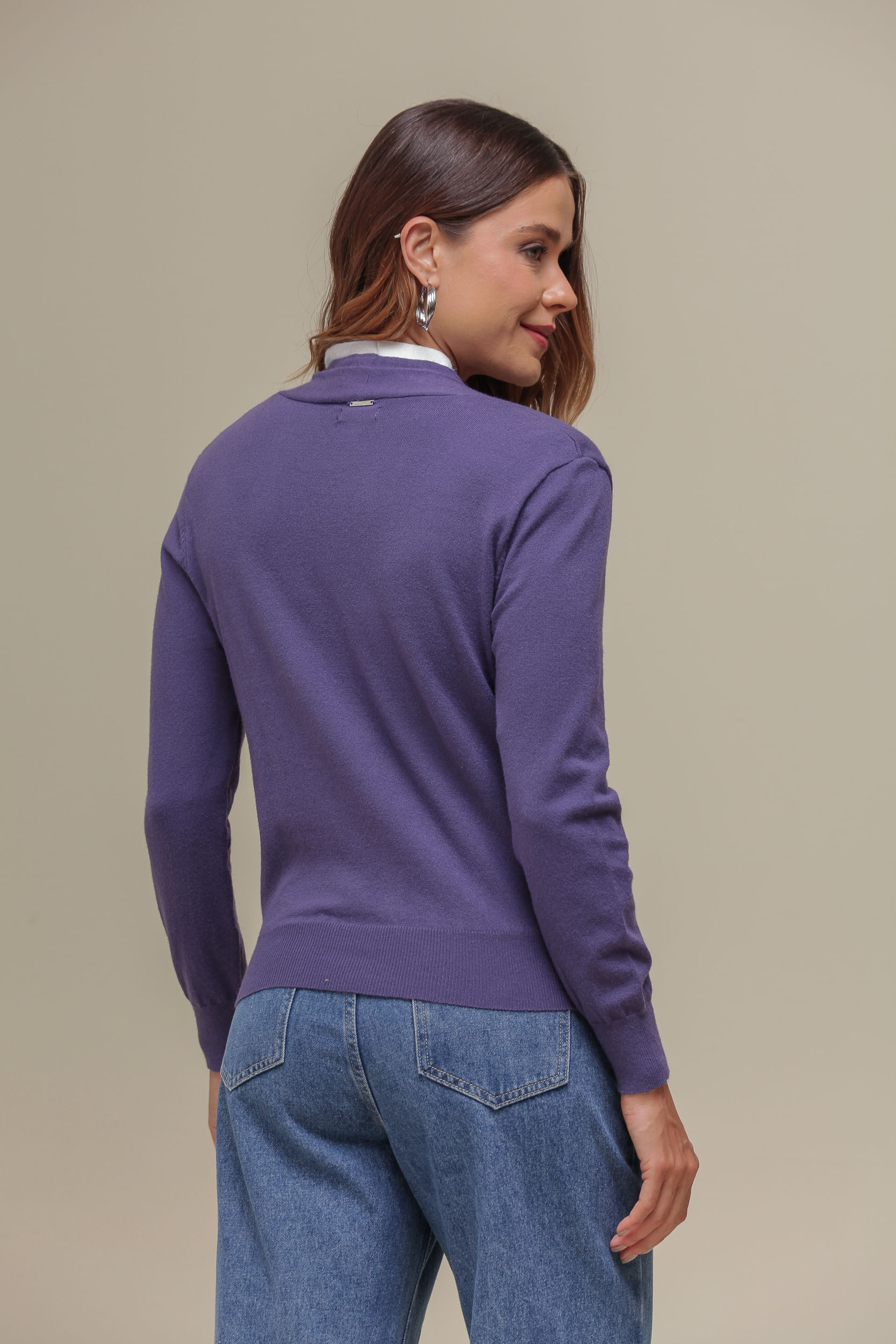 9035059 - Cardigan Tricô Duplo MARINHO 9035059 - Cardigan Tricô Duplo MARINHO