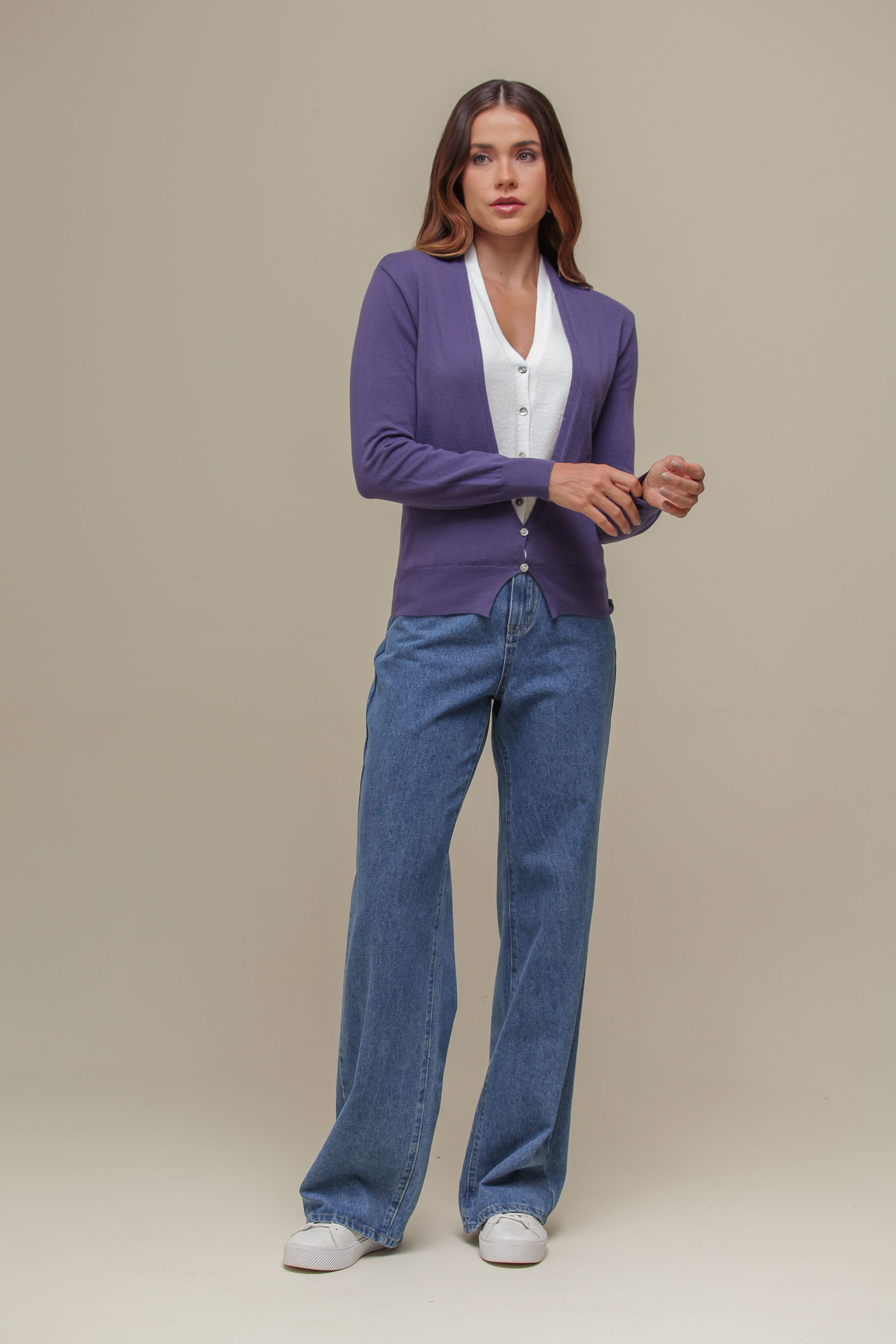 9035059 - Cardigan Tricô Duplo MARINHO 9035059 - Cardigan Tricô Duplo MARINHO