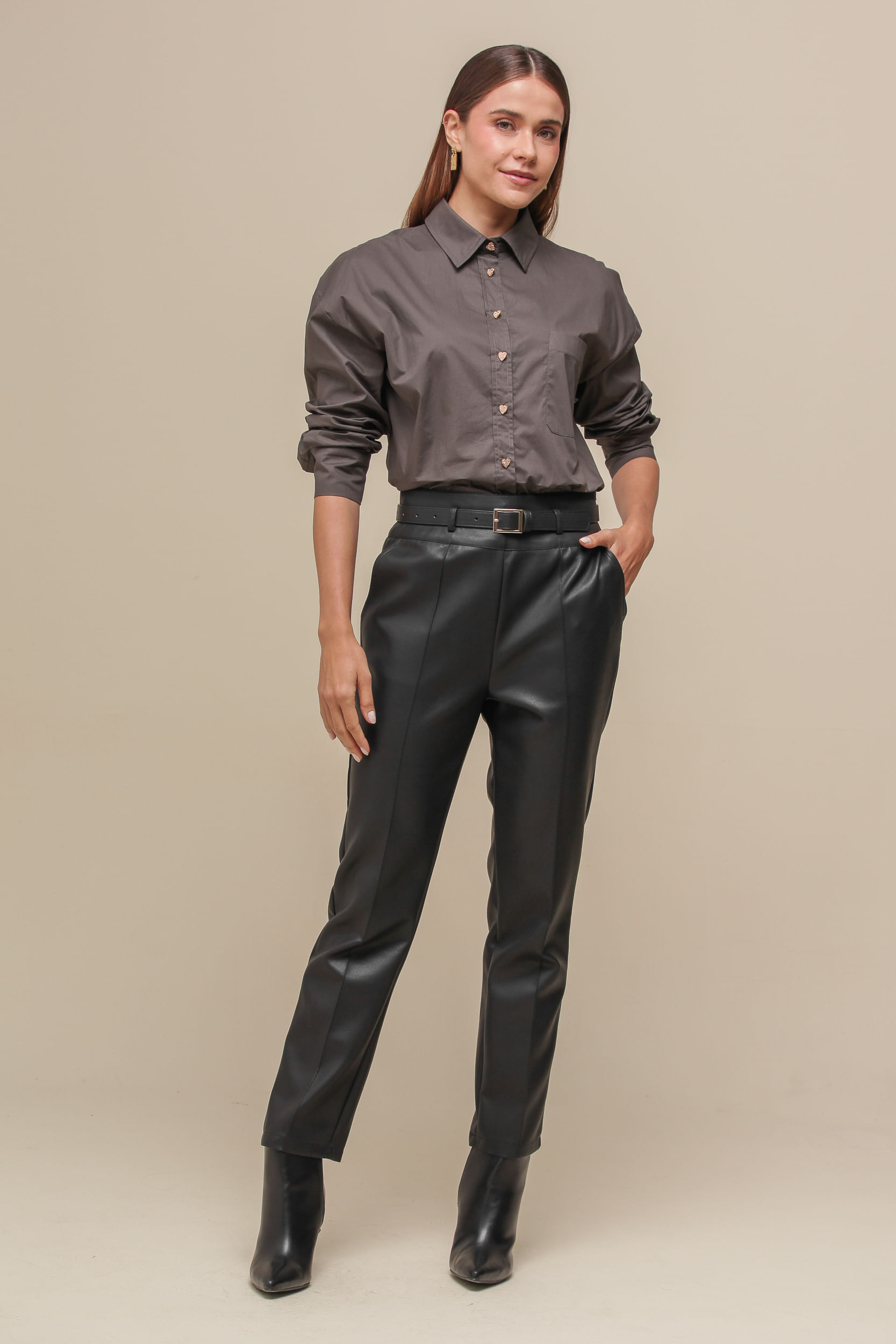 9036706 - Camisa Basic Bolso CINZA 9036706 - Camisa Basic Bolso CINZA