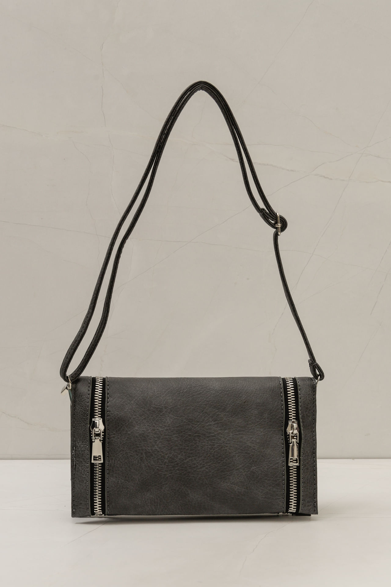 9035897 - Bolsa Zíper Alça regulável   CINZA