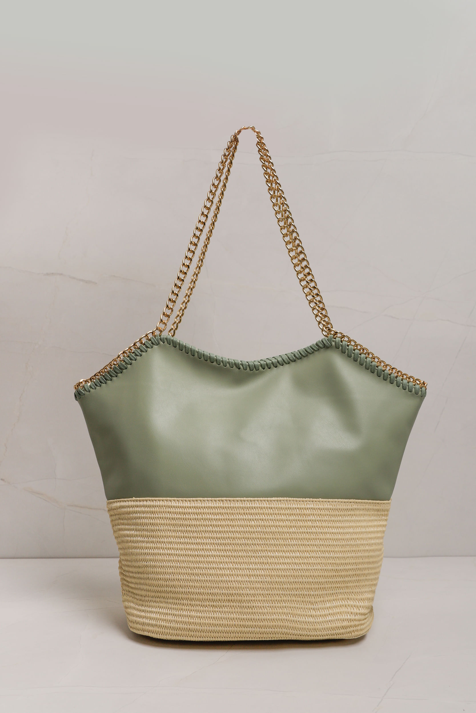 9036227 - Bolsa Chic Alça Corrente  VERDE  - Imagem 1