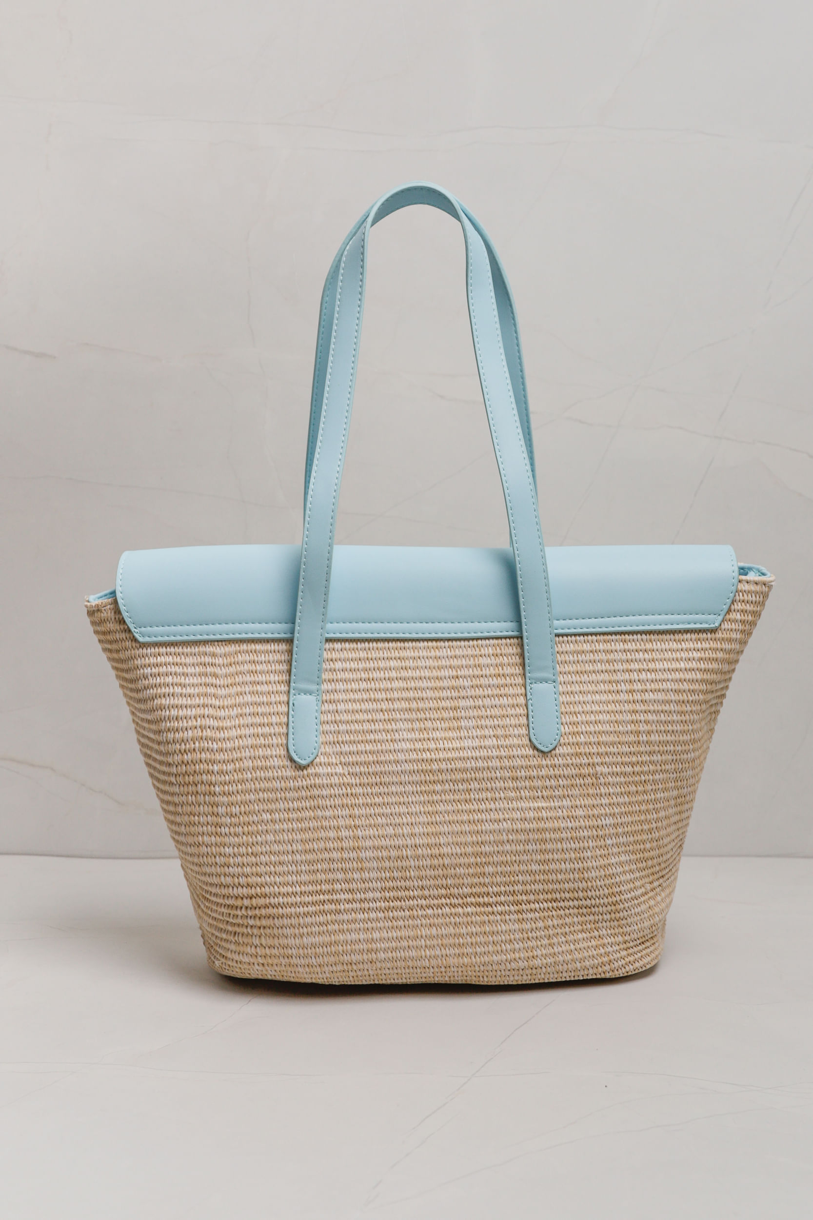 9036232 - Bolsa de Palha Chic  AZUL