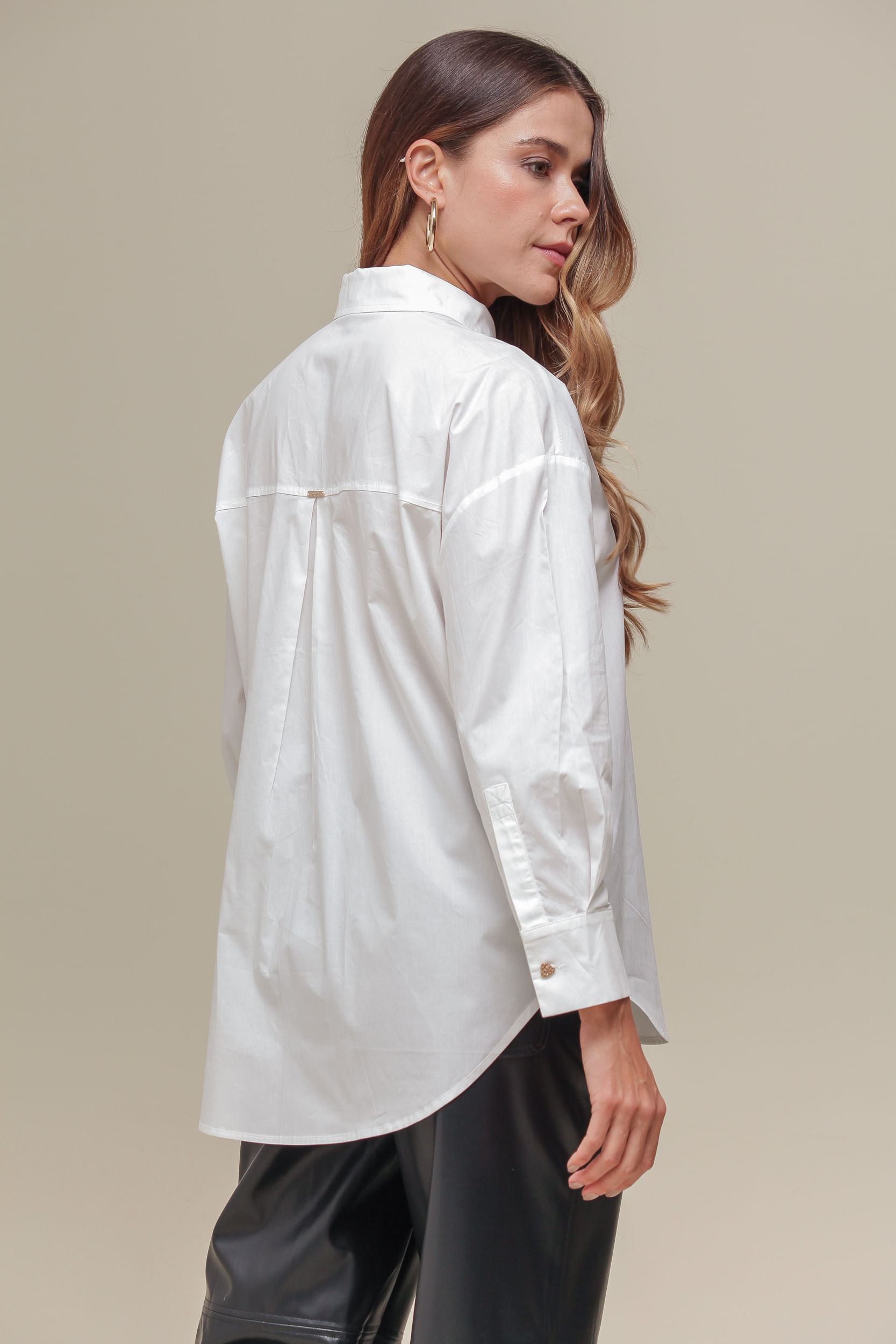 9036706 - Camisa Basic Bolso OFF-WHITE 9036706 - Camisa Basic Bolso OFF-WHITE