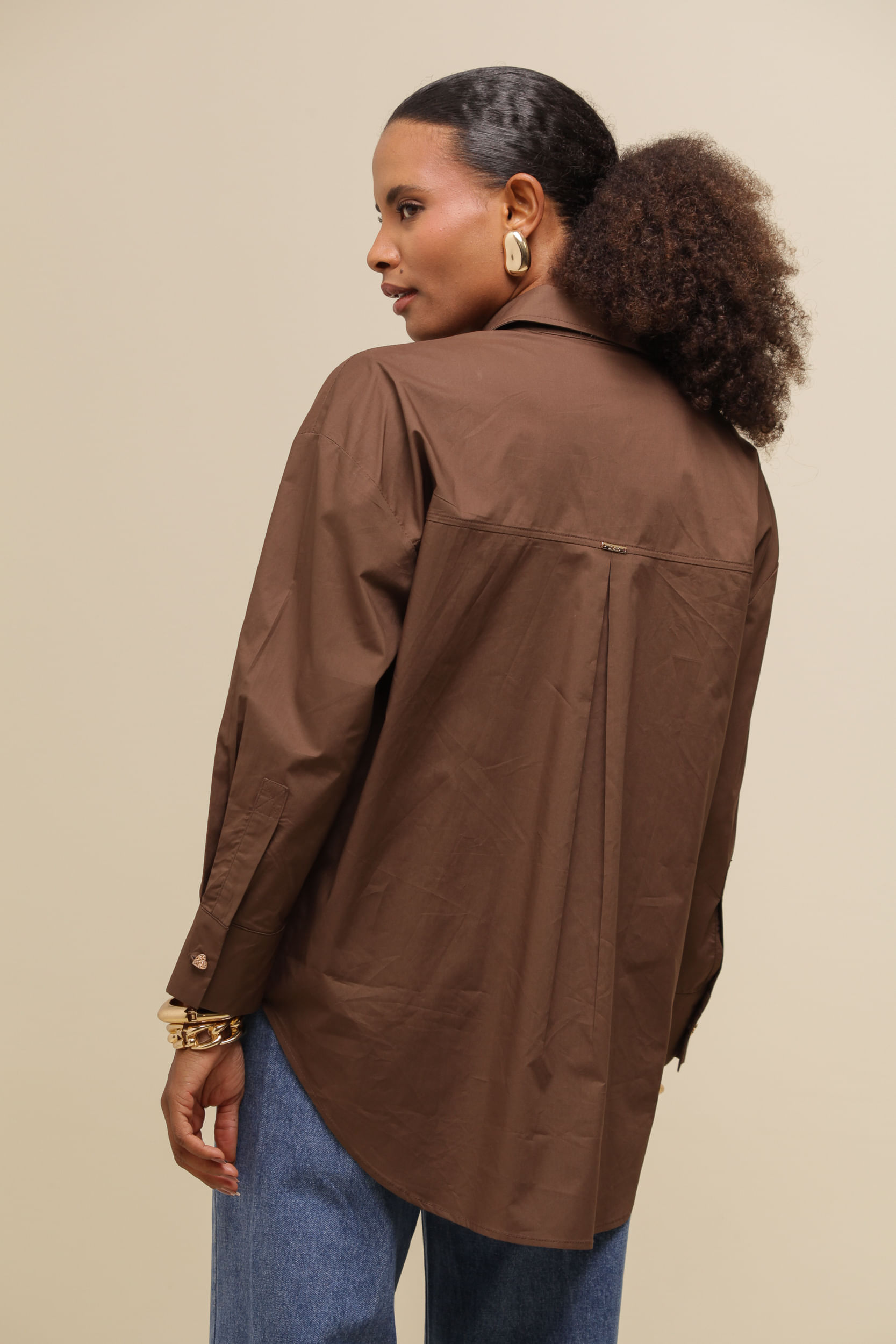 9036706 - Camisa Basic Bolso MARROM 9036706 - Camisa Basic Bolso MARROM