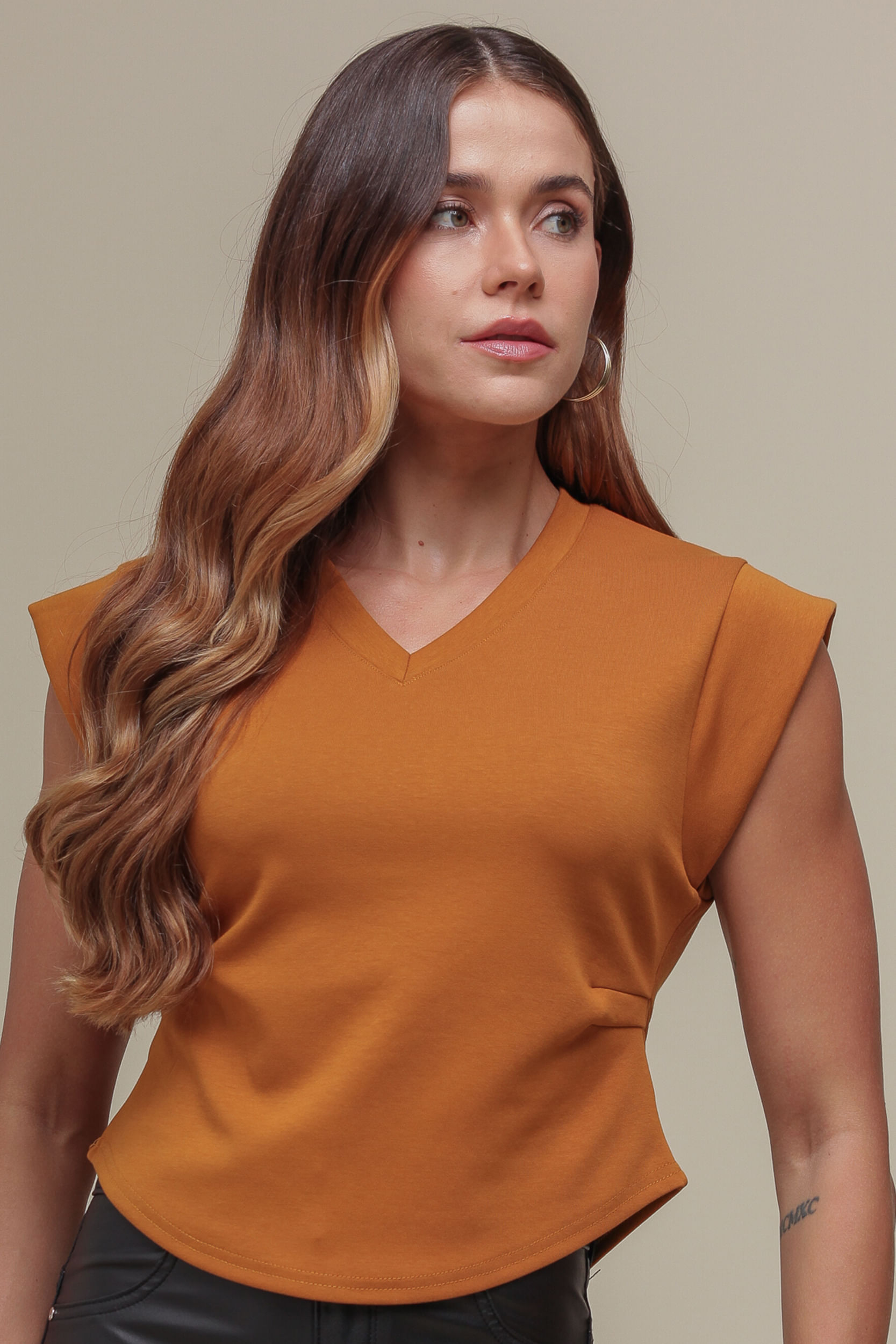 9036346 - Blusa Malha Manga Larga CARAMELO 9036346 - Blusa Malha Manga Larga CARAMELO