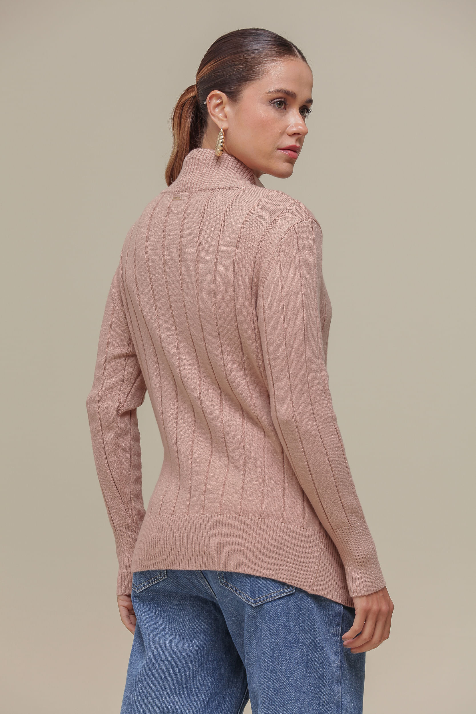 9036583 - Cardigan Listrado Tricô BEGE 9036583 - Cardigan Listrado Tricô BEGE