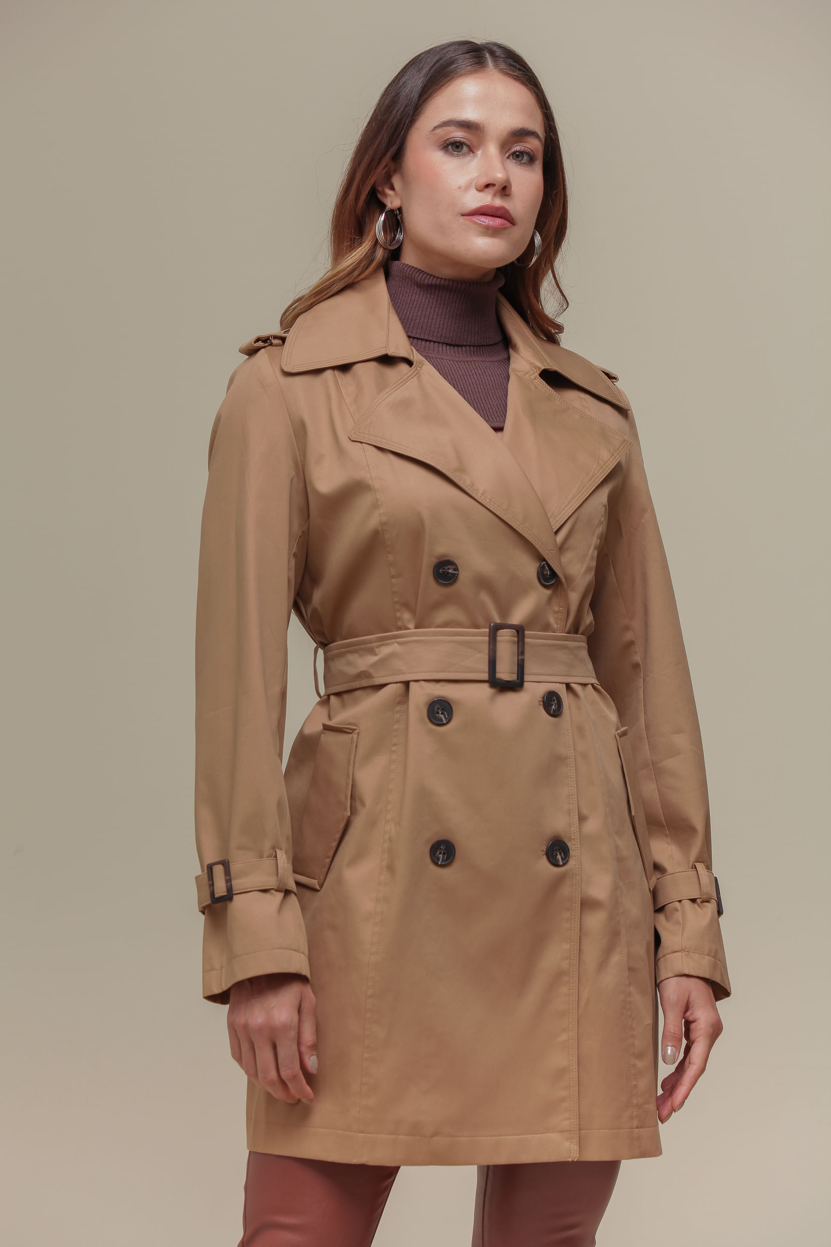 9036628 - Trench Coat Alongado  BEGE