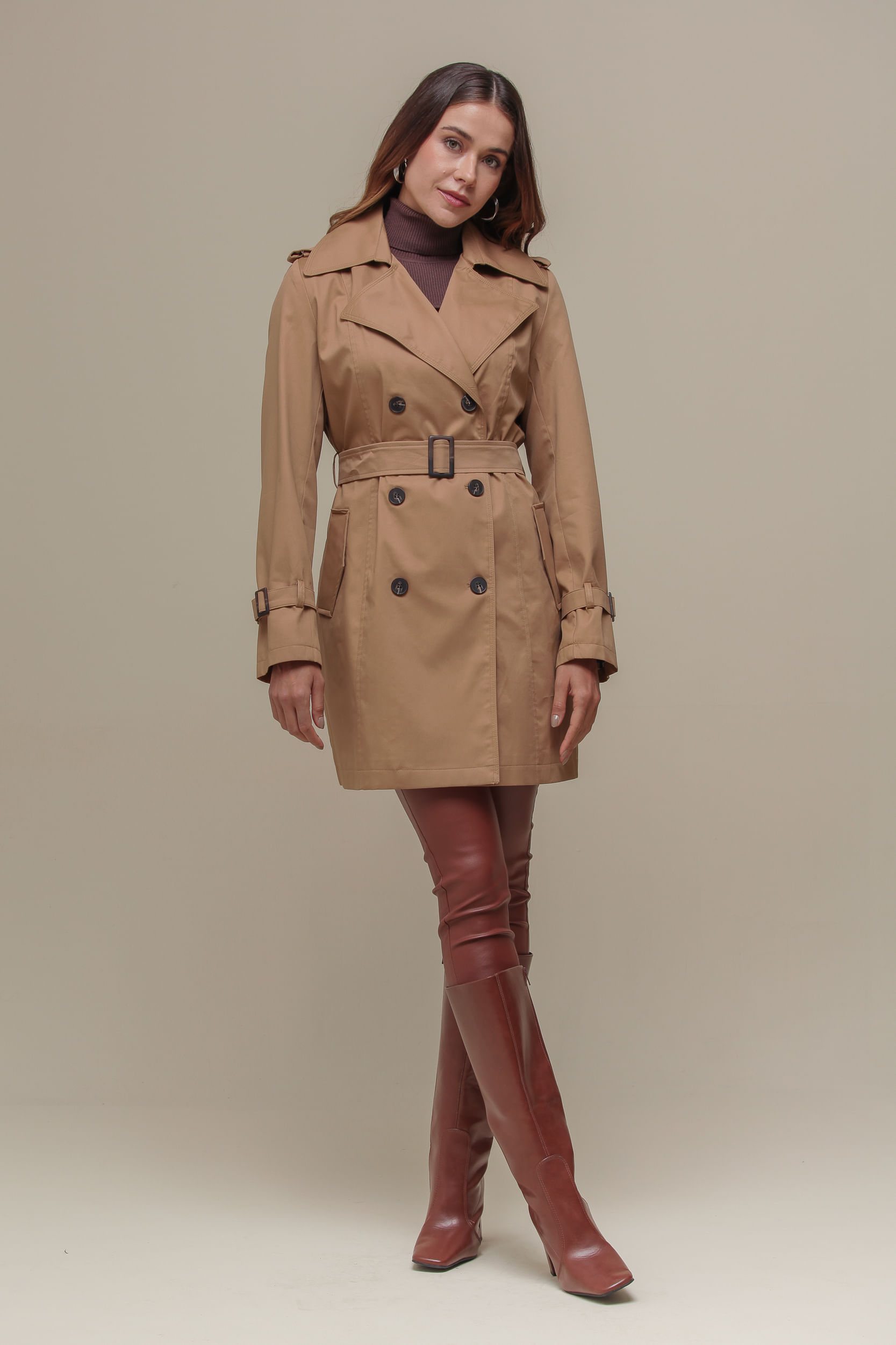 9036628 - Trench Coat Alongado BEGE 9036628 - Trench Coat Alongado BEGE