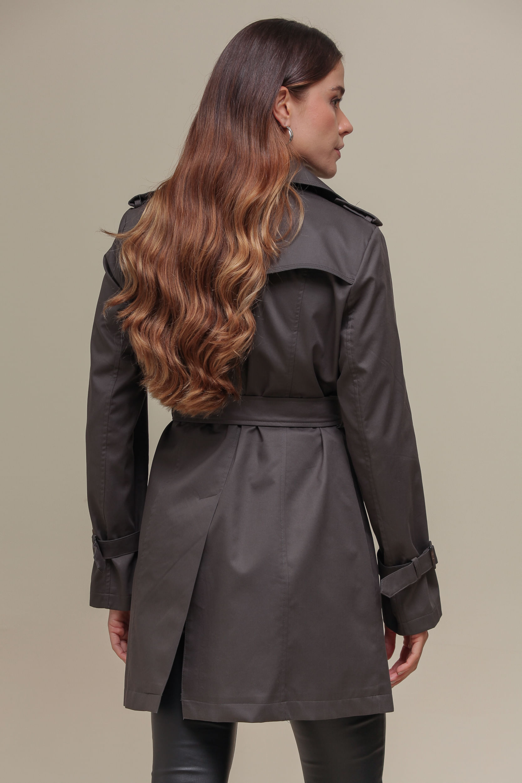 9036628 - Trench Coat Alongado CINZA 9036628 - Trench Coat Alongado CINZA