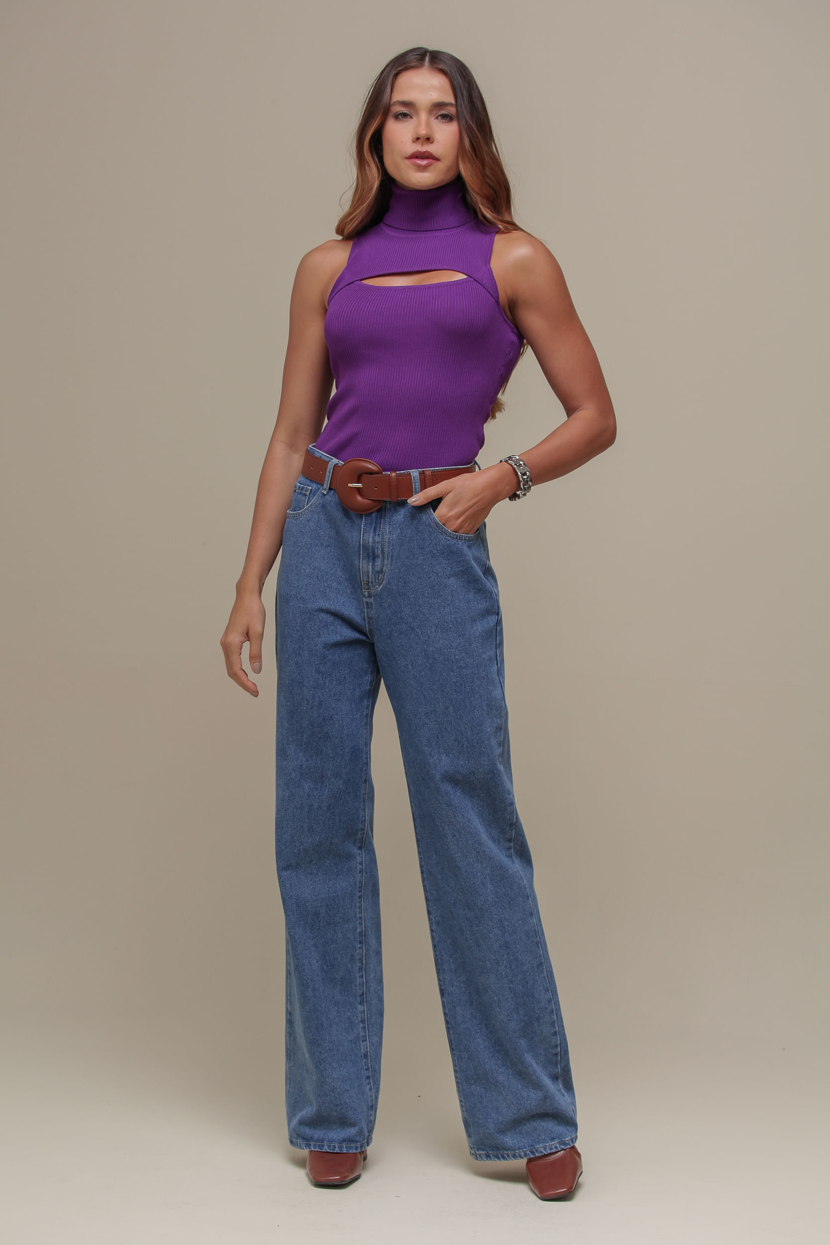 9036778 - Regata Cachecol Recorte ROXO 9036778 - Regata Cachecol Recorte ROXO