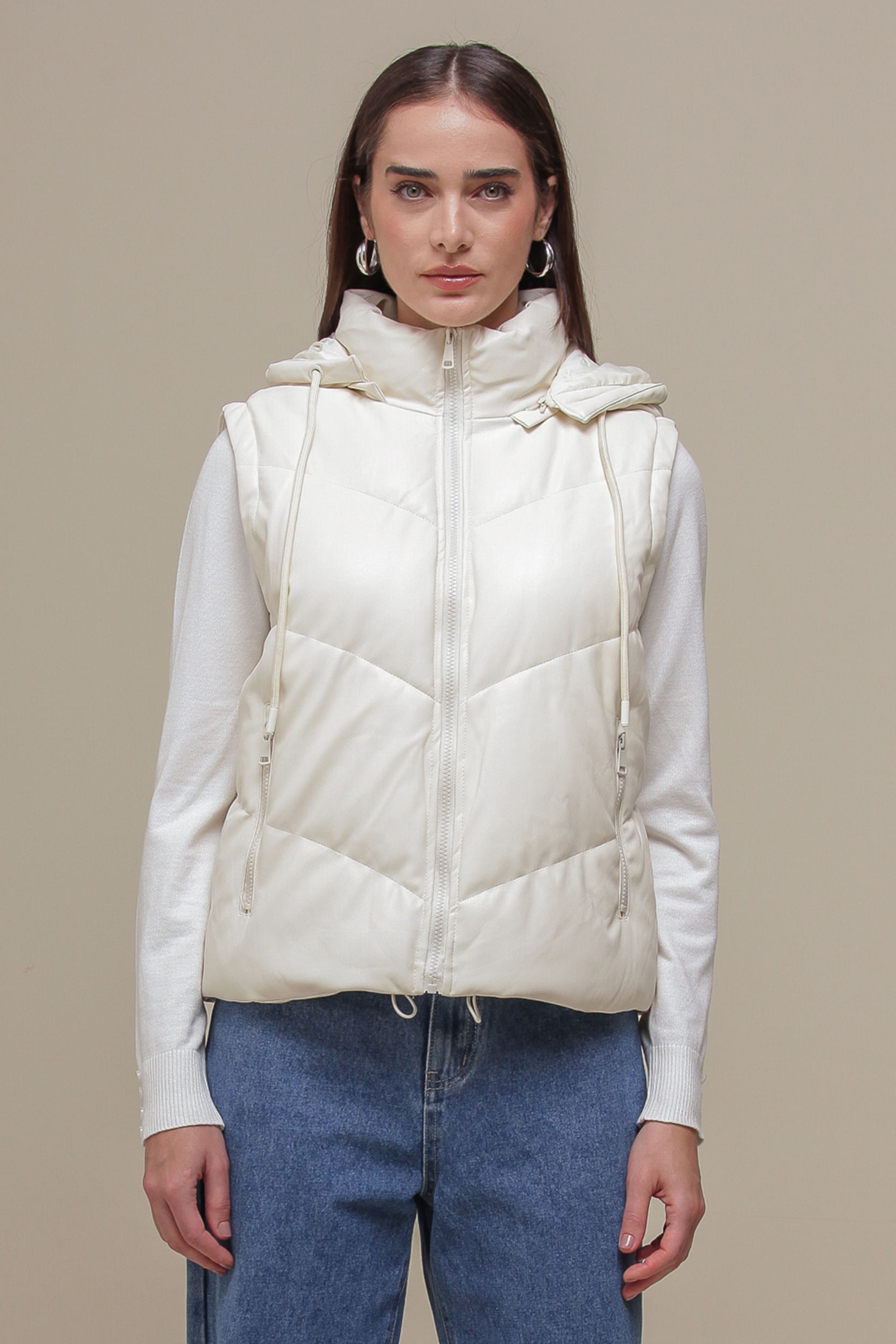 9036726 - Jaqueta Mangas Removíveis OFF-WHITE 9036726 - Jaqueta Mangas Removíveis OFF-WHITE