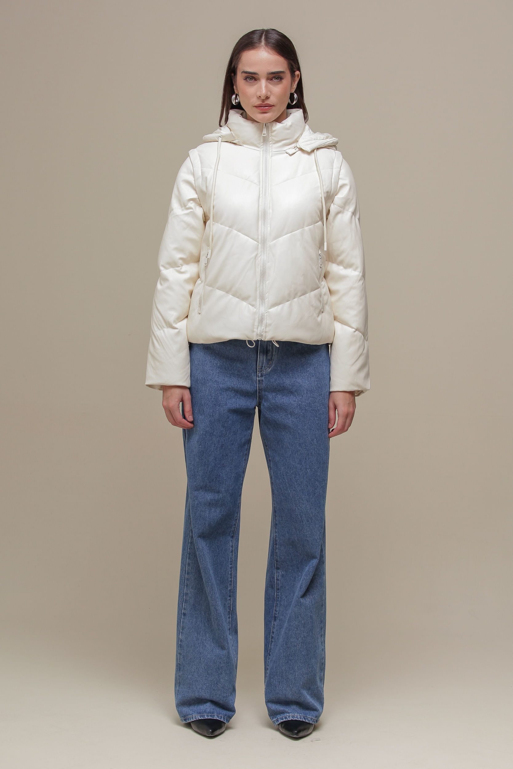 9036726 - Jaqueta Mangas Removíveis OFF-WHITE 9036726 - Jaqueta Mangas Removíveis OFF-WHITE