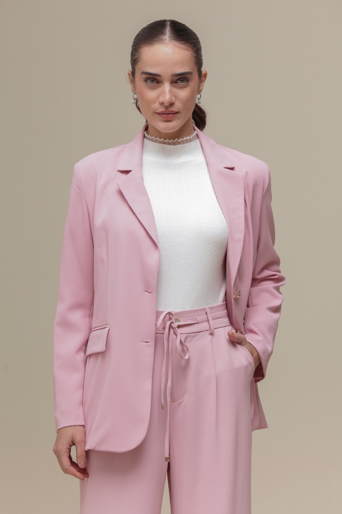 9036370 - Blazer Alfaiataria Alongado ROSA
