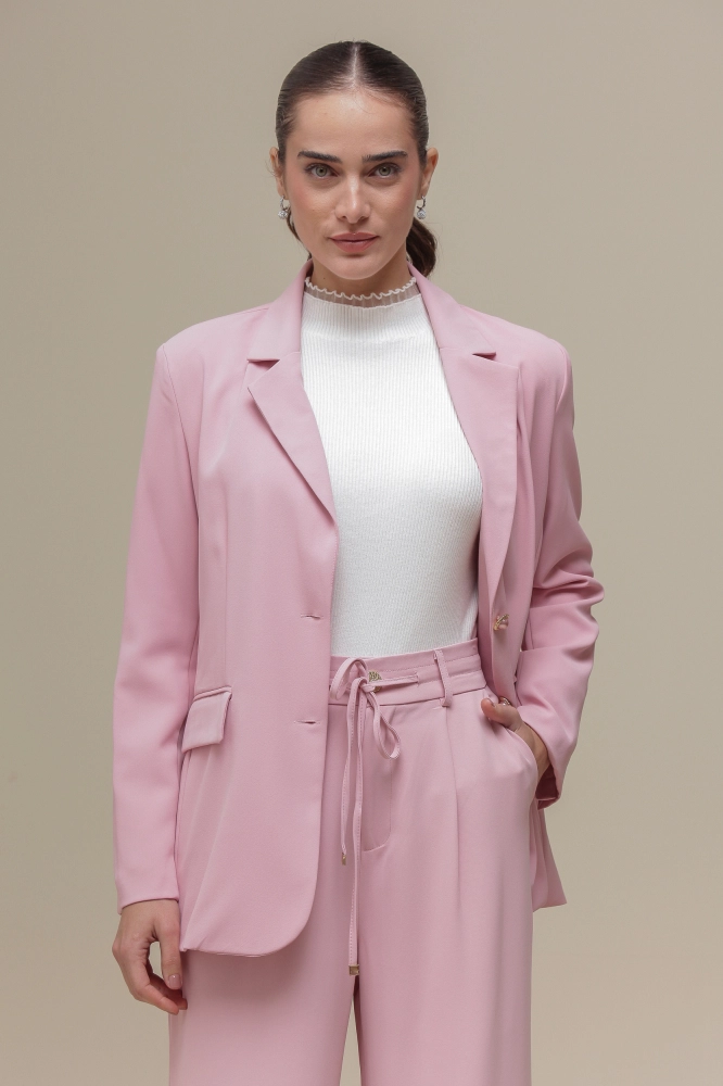 9036370 - Blazer Alfaiataria Alongado ROSA