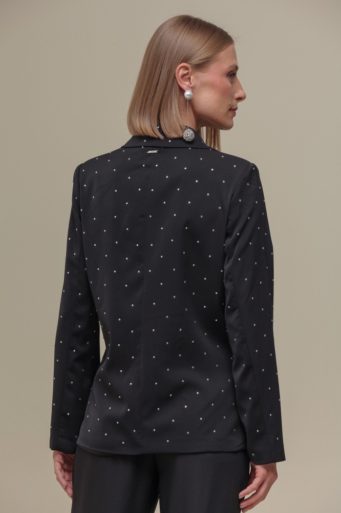 9036327 - Blazer Alfaiataria com Brilhos PRETO 9036327 - Blazer Alfaiataria com Brilhos PRETO