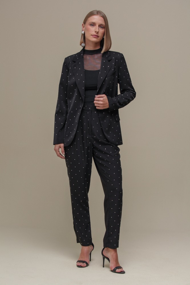 9036327 - Blazer Alfaiataria com Brilhos PRETO 9036327 - Blazer Alfaiataria com Brilhos PRETO