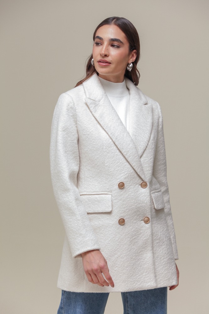 9036636 - Blazer Alongado Lapelas e Bolso OFF-WHITE 9036636 - Blazer Alongado Lapelas e Bolso OFF-WHITE