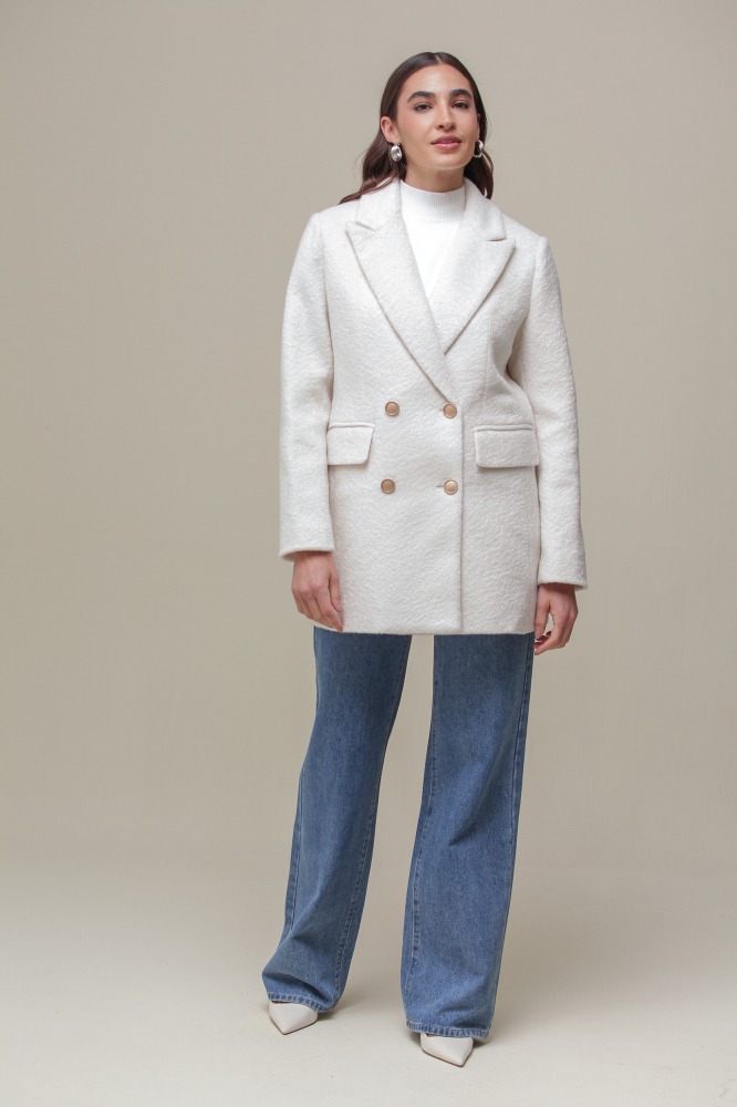 9036636 - Blazer Alongado Lapelas e Bolso OFF-WHITE 9036636 - Blazer Alongado Lapelas e Bolso OFF-WHITE