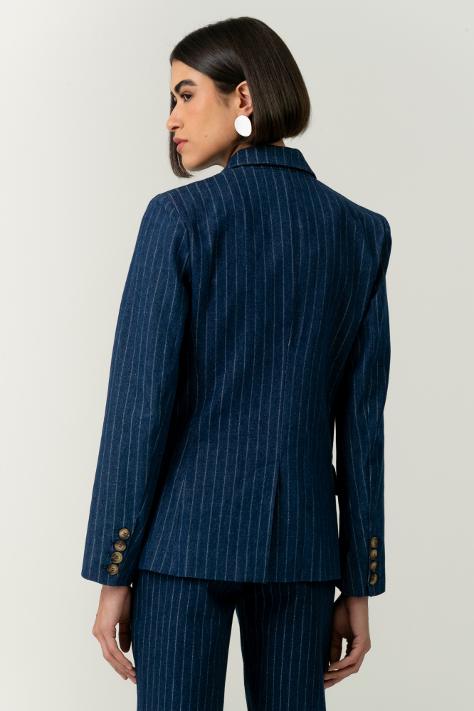 9038752 - Blazer Jeans Listrado JEANS 9038752 - Blazer Jeans Listrado JEANS