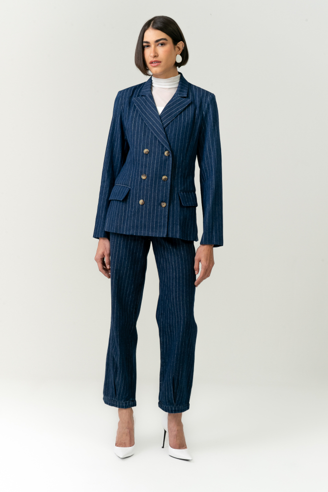 9038752 - Blazer Jeans Listrado JEANS 9038752 - Blazer Jeans Listrado JEANS
