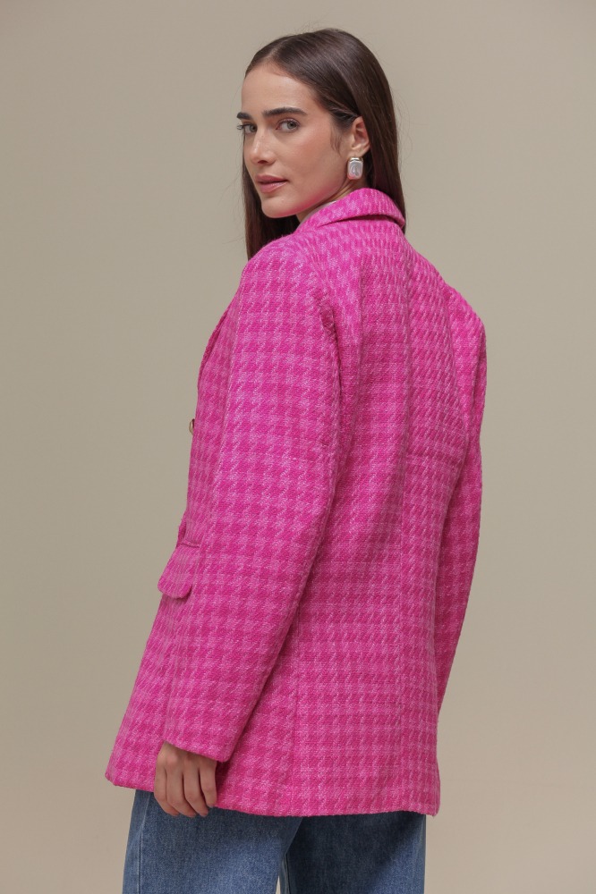 9036622 - Blazer Tweed Pied-de-Poule PINK 9036622 - Blazer Tweed Pied-de-Poule PINK