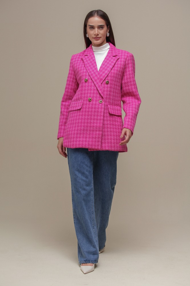 9036622 - Blazer Tweed Pied-de-Poule PINK 9036622 - Blazer Tweed Pied-de-Poule PINK